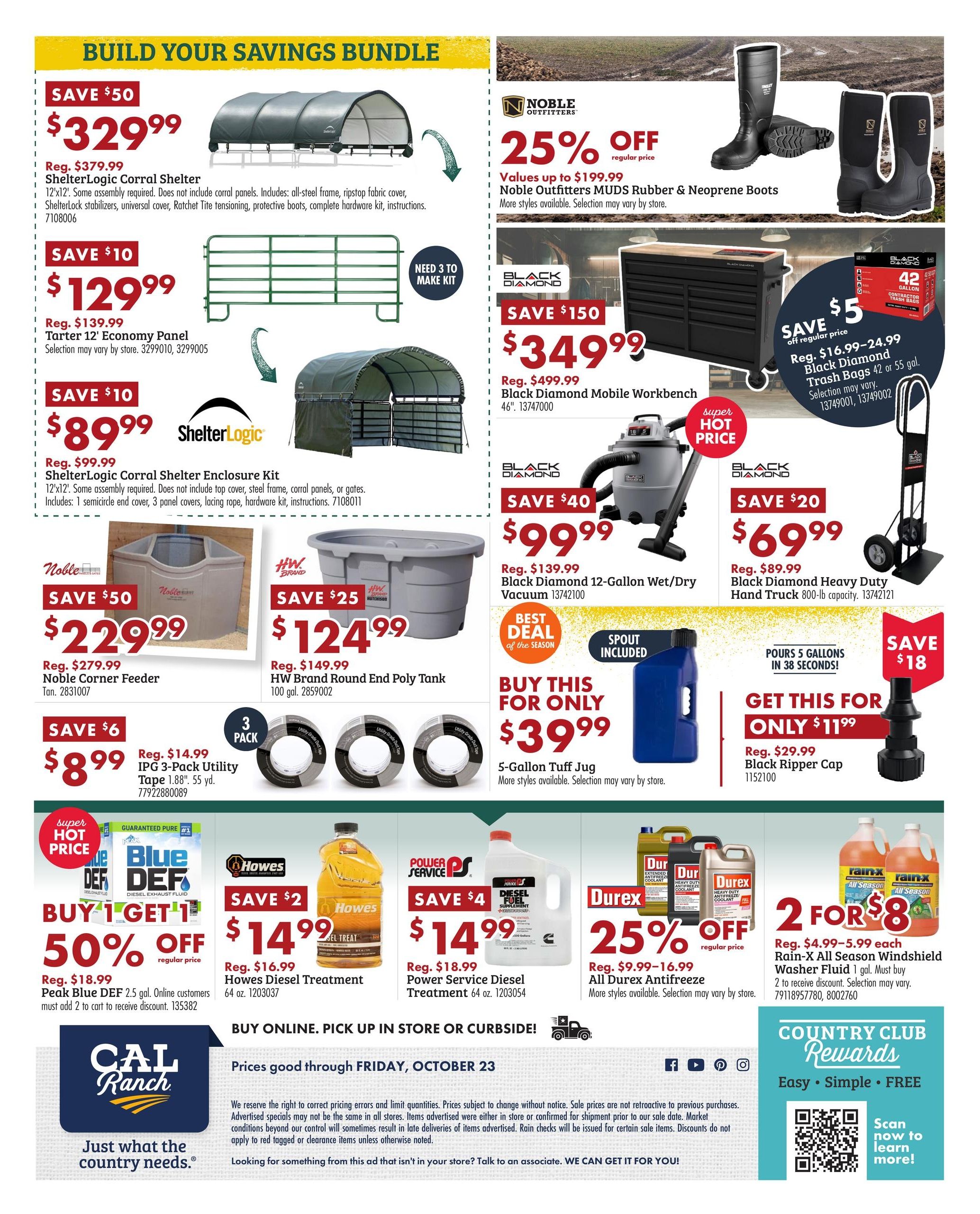 C-A-L Ranch Stores Tarp Sale Weekly Ad October 7 - 23, 2026