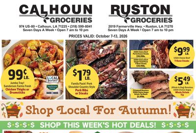Calhoun Groceries Weekly Ad October 7 - 13, 2026