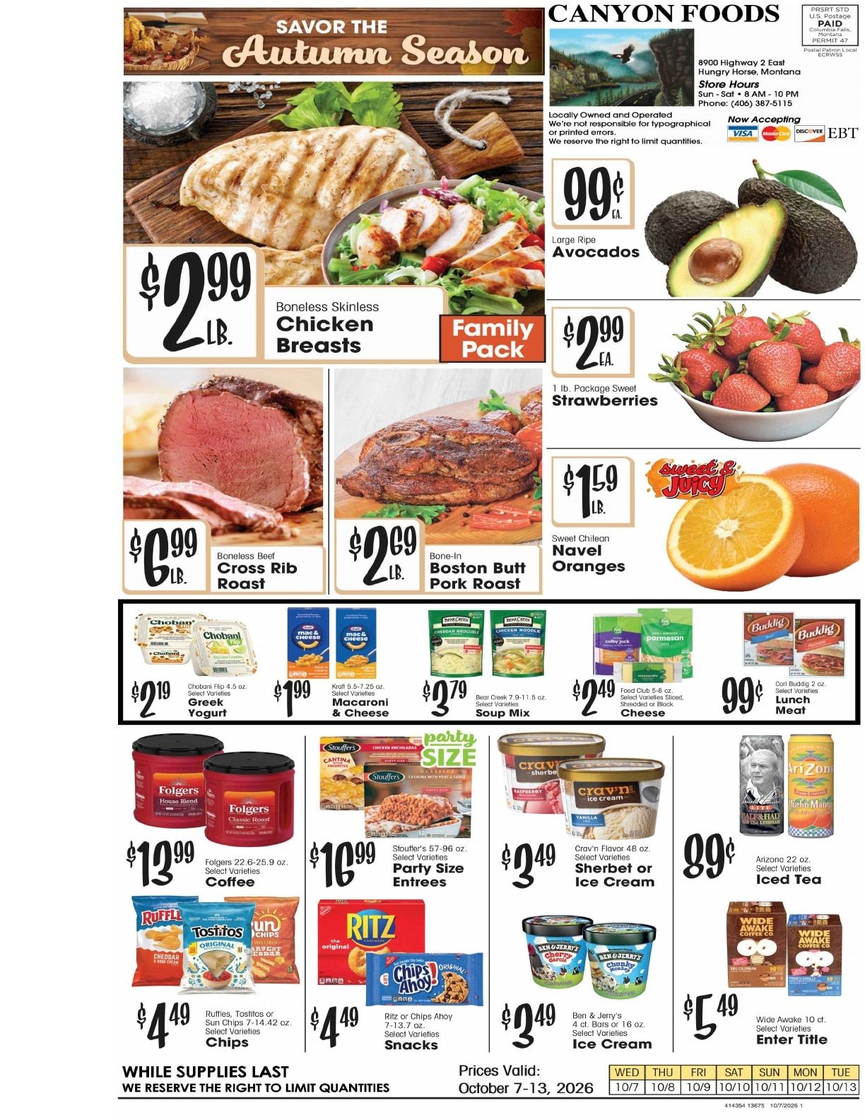 Canyon Foods Weekly Ad October 7 - 13, 2026