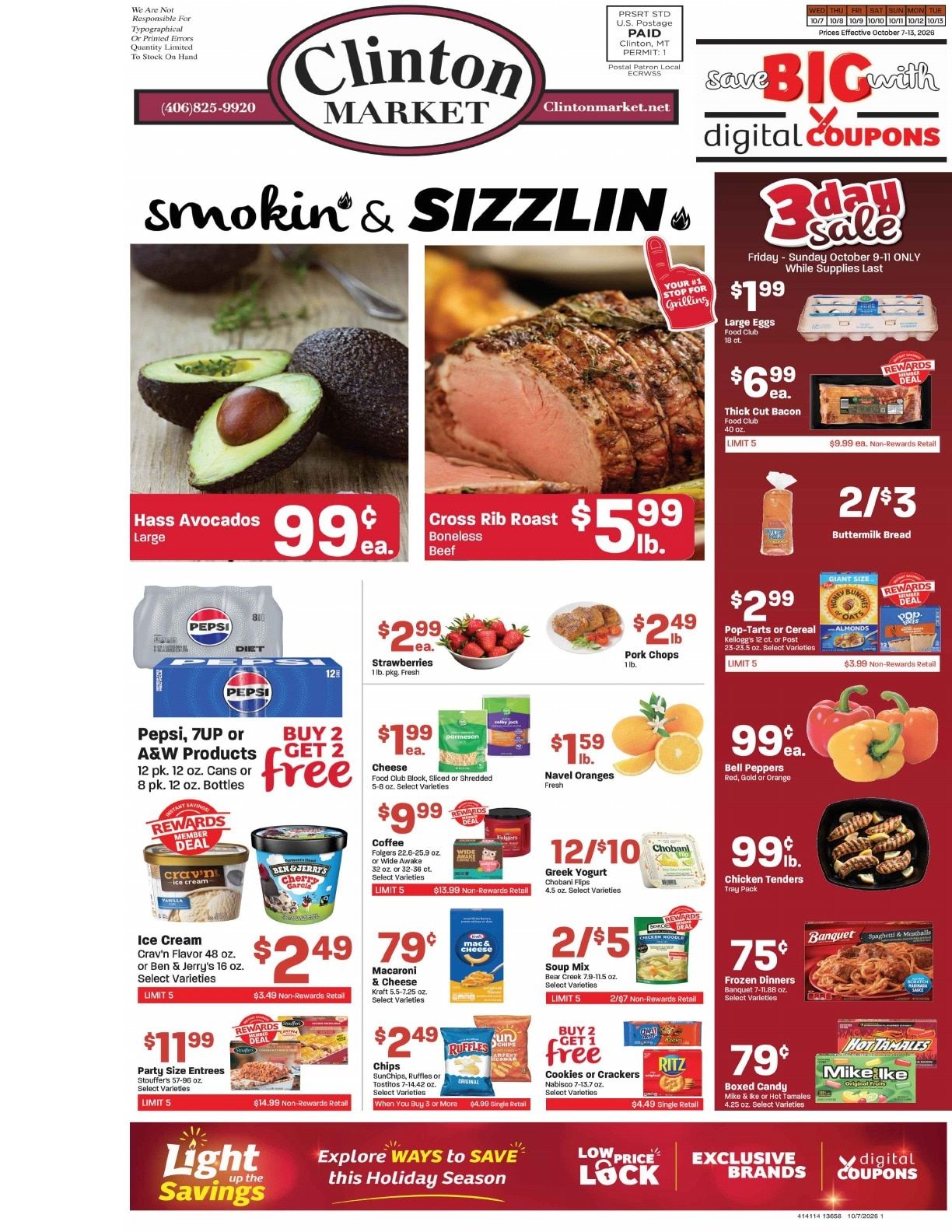 Clinton Market Weekly Ad October 7 - 13, 2026