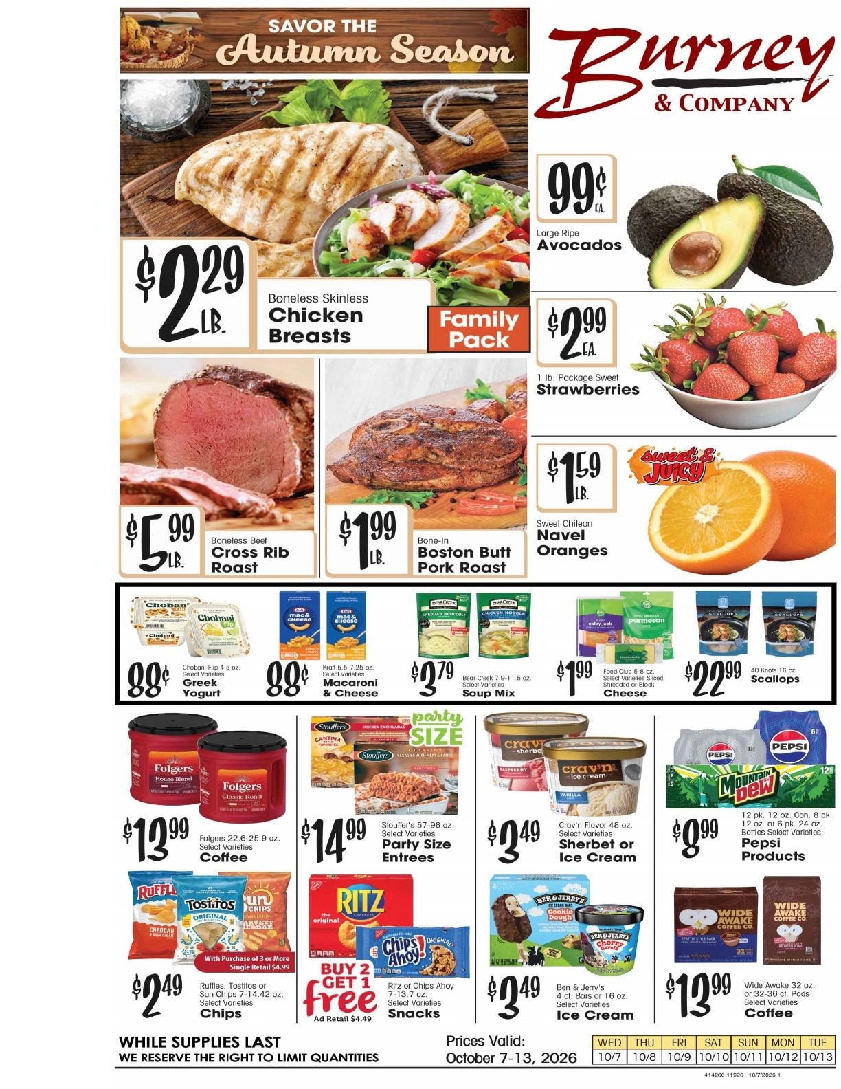 Burney's Weekly Ad October 7 - 13, 2026