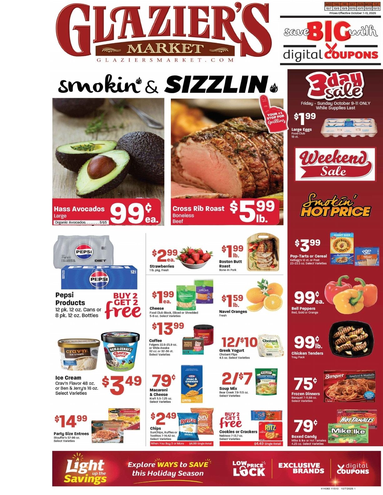 Glazier's Market Weekly Ad October 7 - 13, 2026