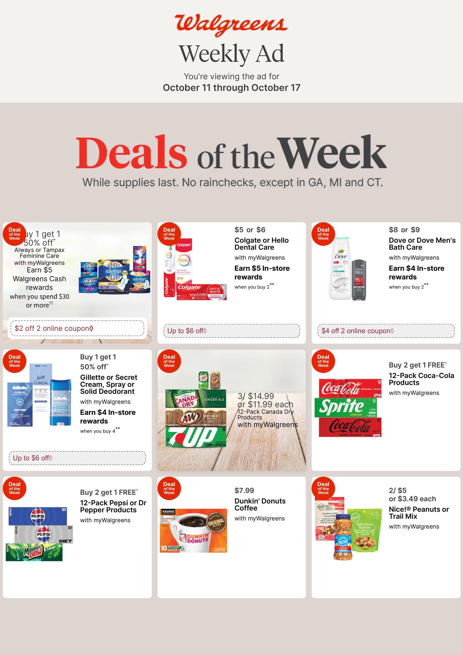 Walgreens (Apollo Beach Area, FL) Weekly Ad October 11 - 17, 2026