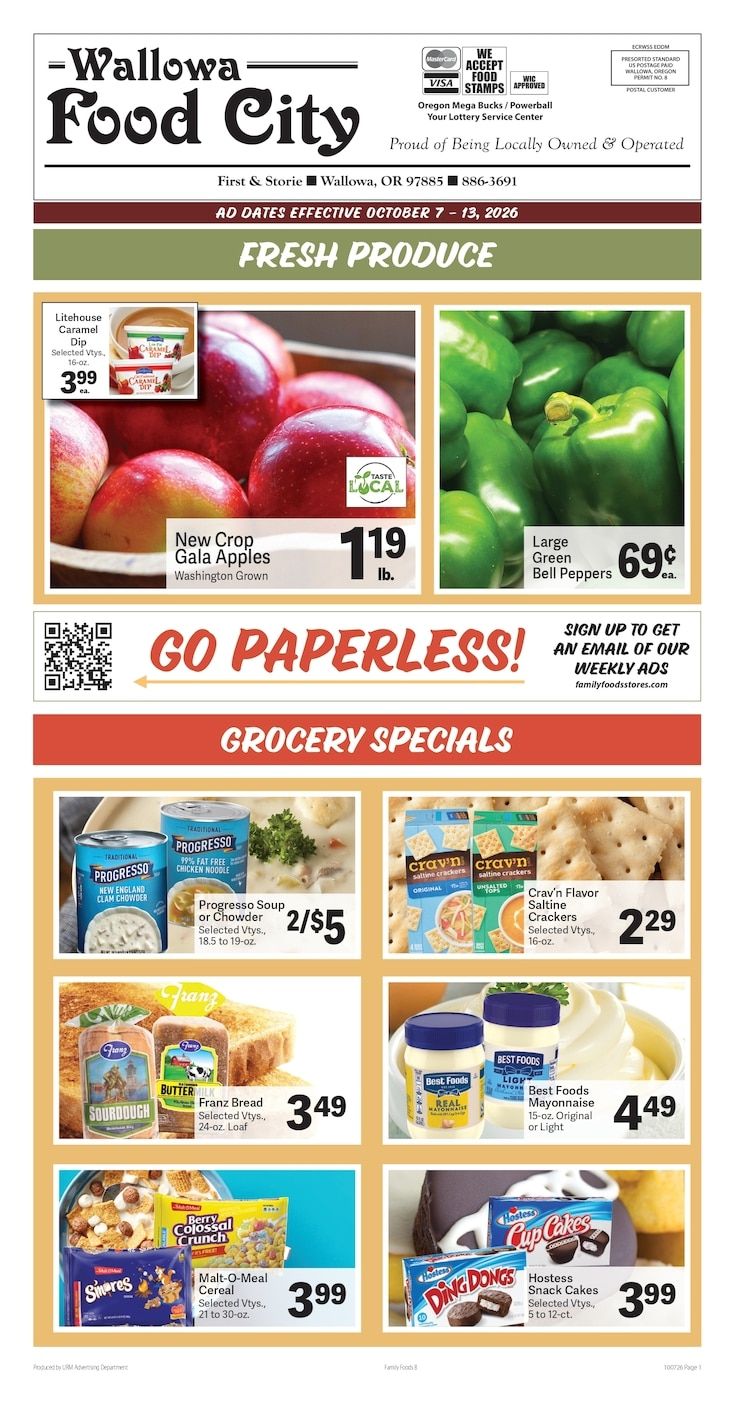 Wallowa Food City Weekly Ad October 7 - 13, 2026