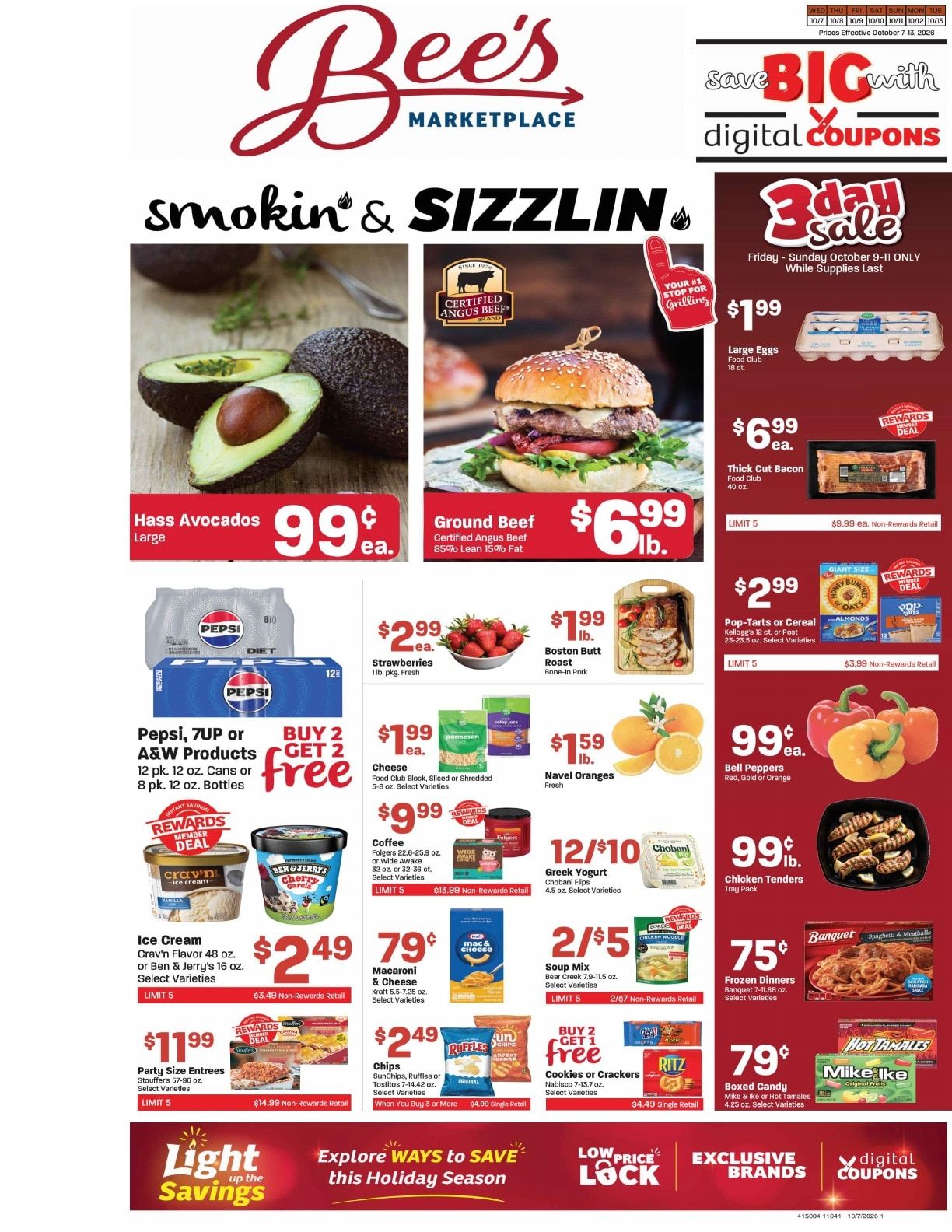 Bee's Marketplace Weekly Ad October 7 - 13, 2026