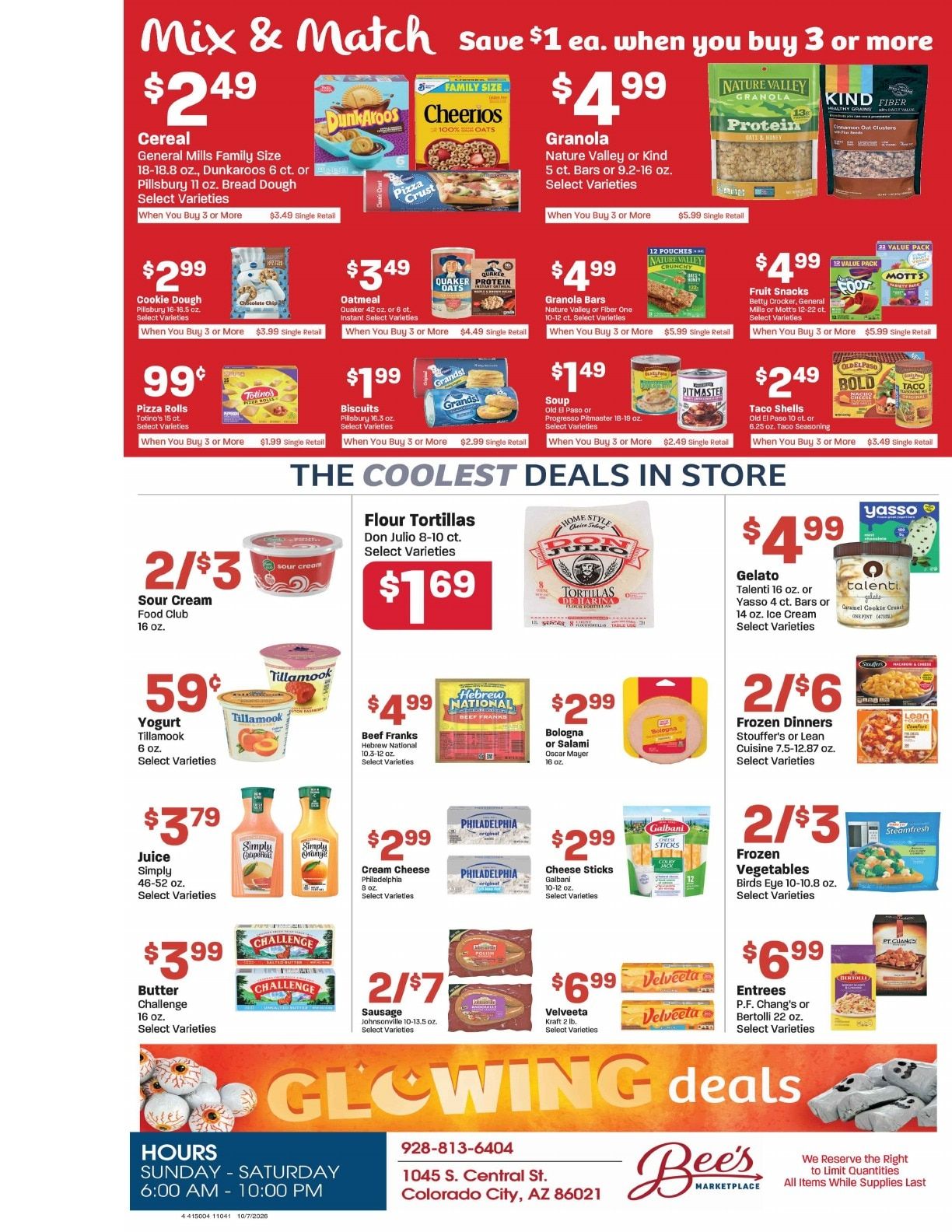 Bee's Marketplace Weekly Ad October 7 - 13, 2026