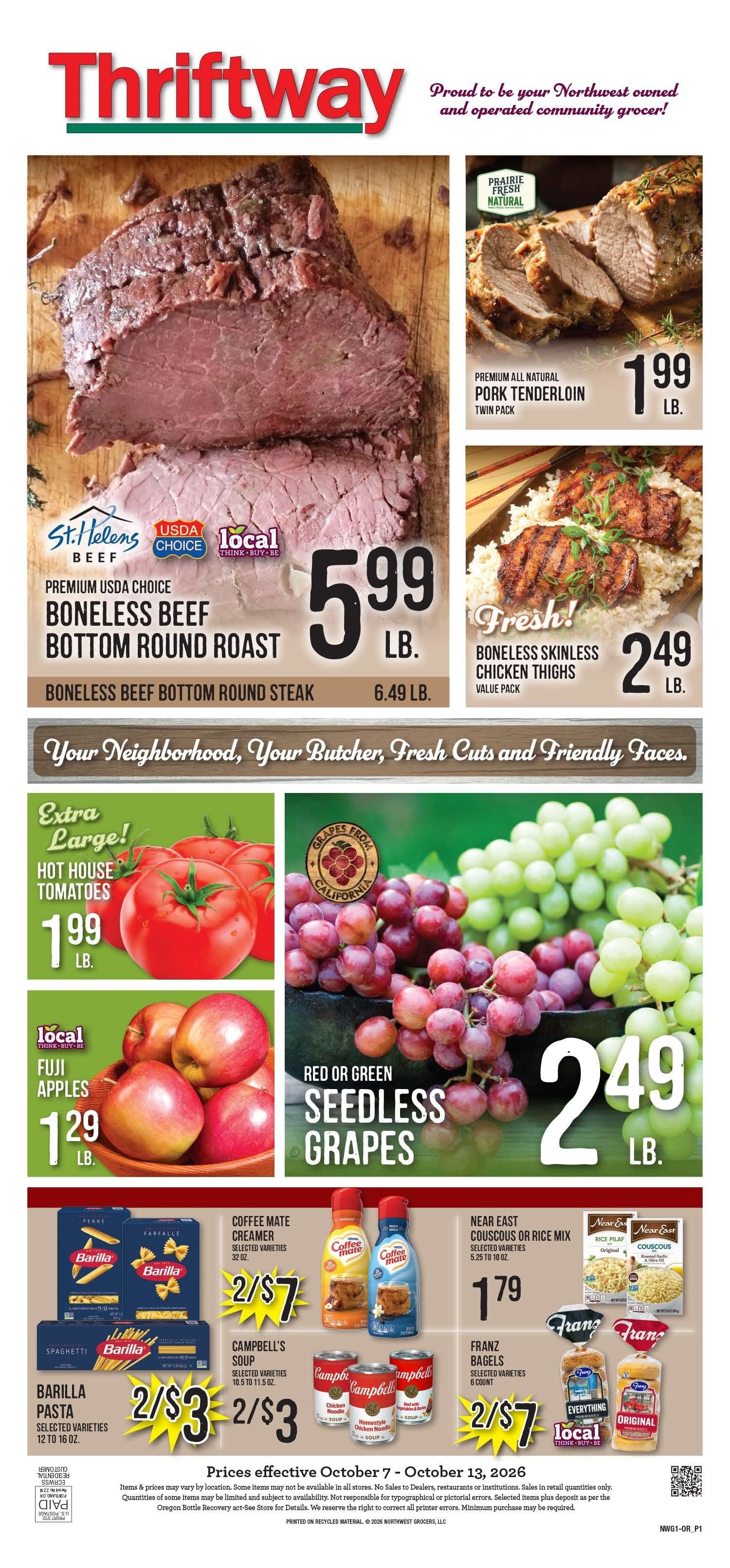 East County Thriftway Weekly Ad October 7 - 13, 2026