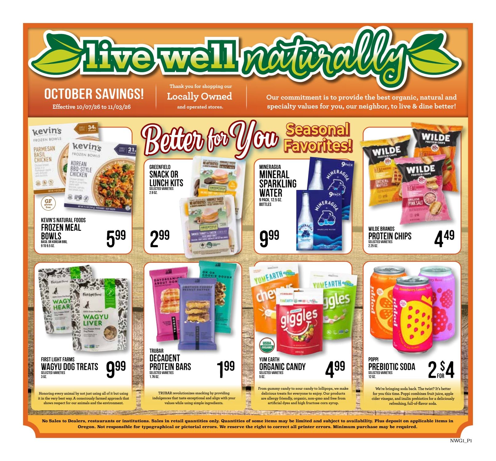 Granite Falls IGA Live Well Naturally Weekly Ad October 7 - November 3, 2026