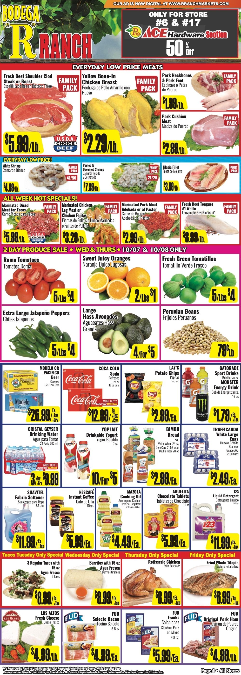 R Ranch Markets Weekly Ad October 7 - 13, 2026