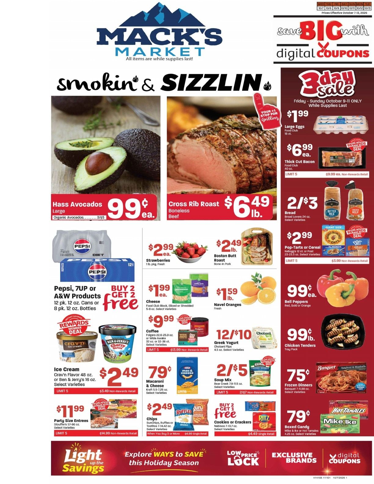 Mack's Market Weekly Ad October 7 - 13, 2026