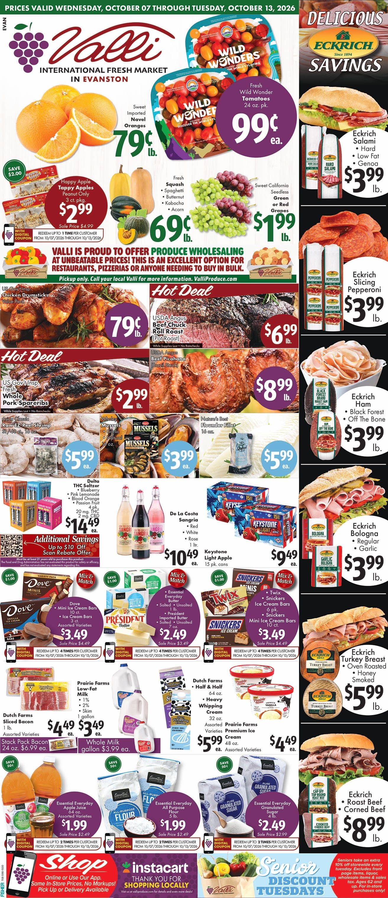 Valli Produce (Evanston, IL) Weekly Ad October 7 - 13, 2026