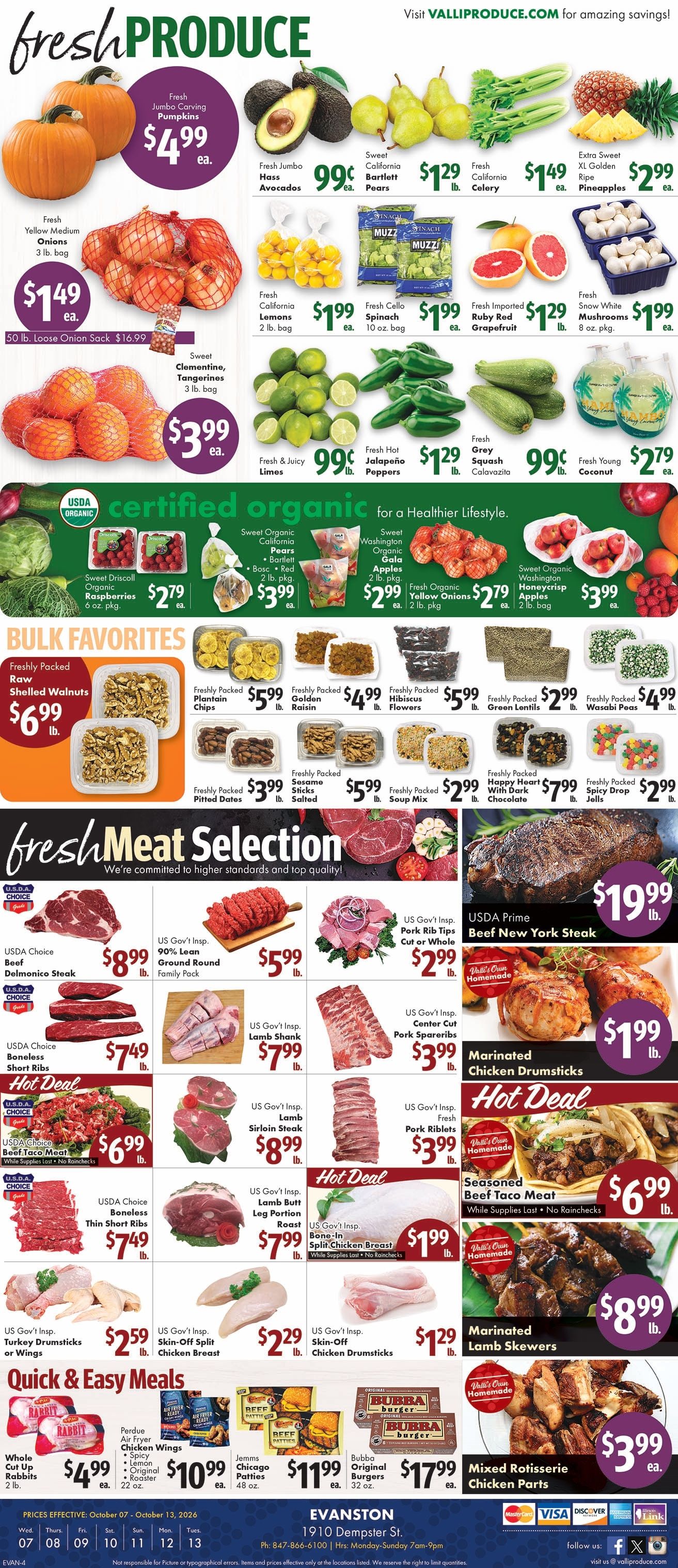 Valli Produce (Evanston, IL) Weekly Ad October 7 - 13, 2026
