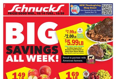 Schnucks (Fairbury Area, IL) Weekly Print Weekly Ad October 14 - 20, 2026