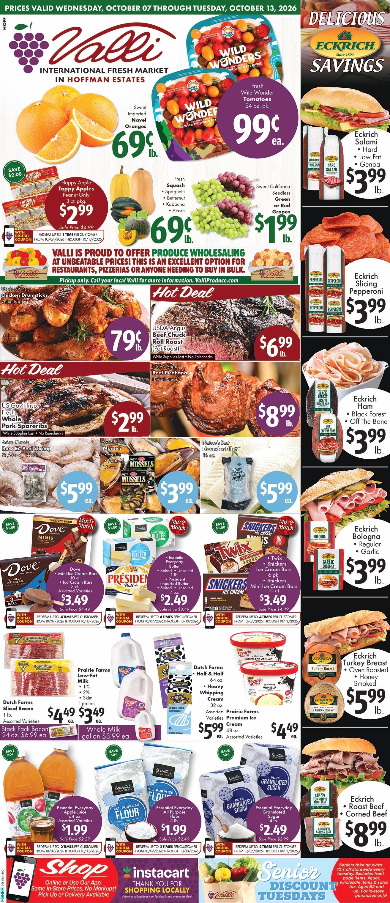 Valli Produce (Hoffman Estates, IL) Weekly Ad October 7 - 13, 2026