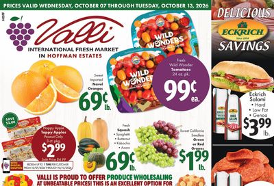 Valli Produce (Hoffman Estates, IL) Weekly Ad October 7 - 13, 2026