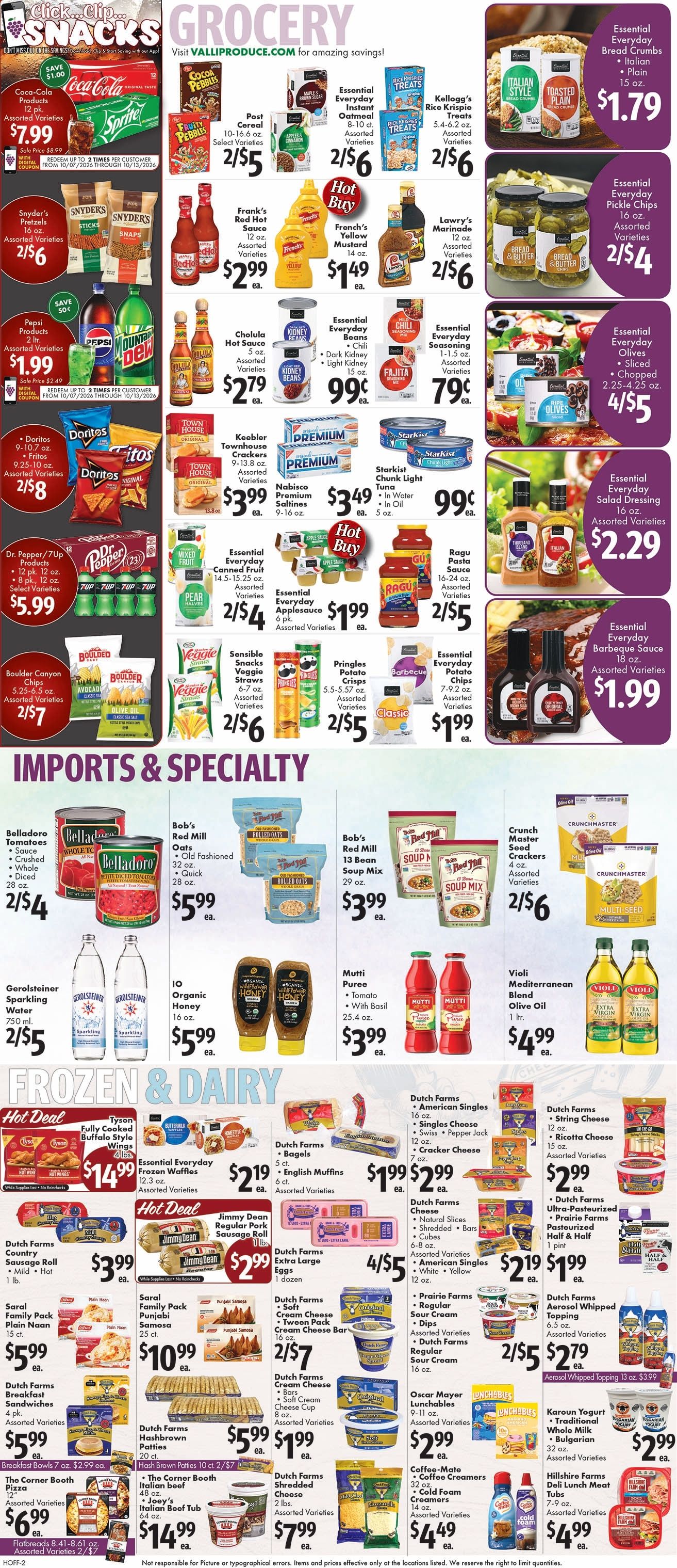 Valli Produce (Hoffman Estates, IL) Weekly Ad October 7 - 13, 2026