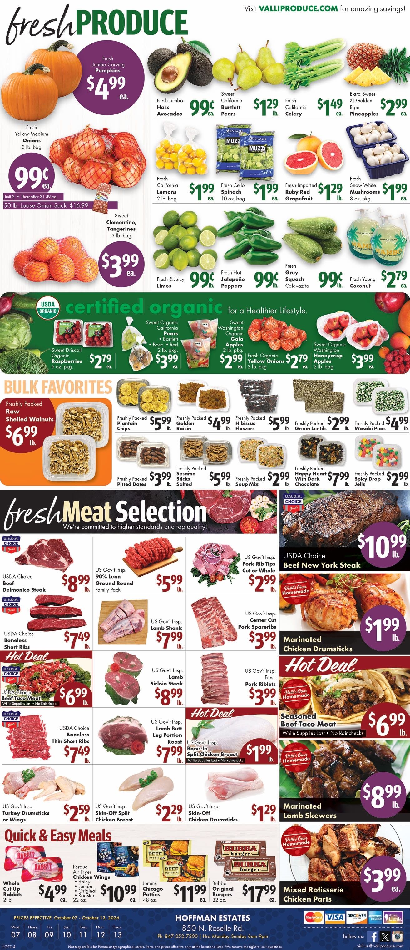 Valli Produce (Hoffman Estates, IL) Weekly Ad October 7 - 13, 2026