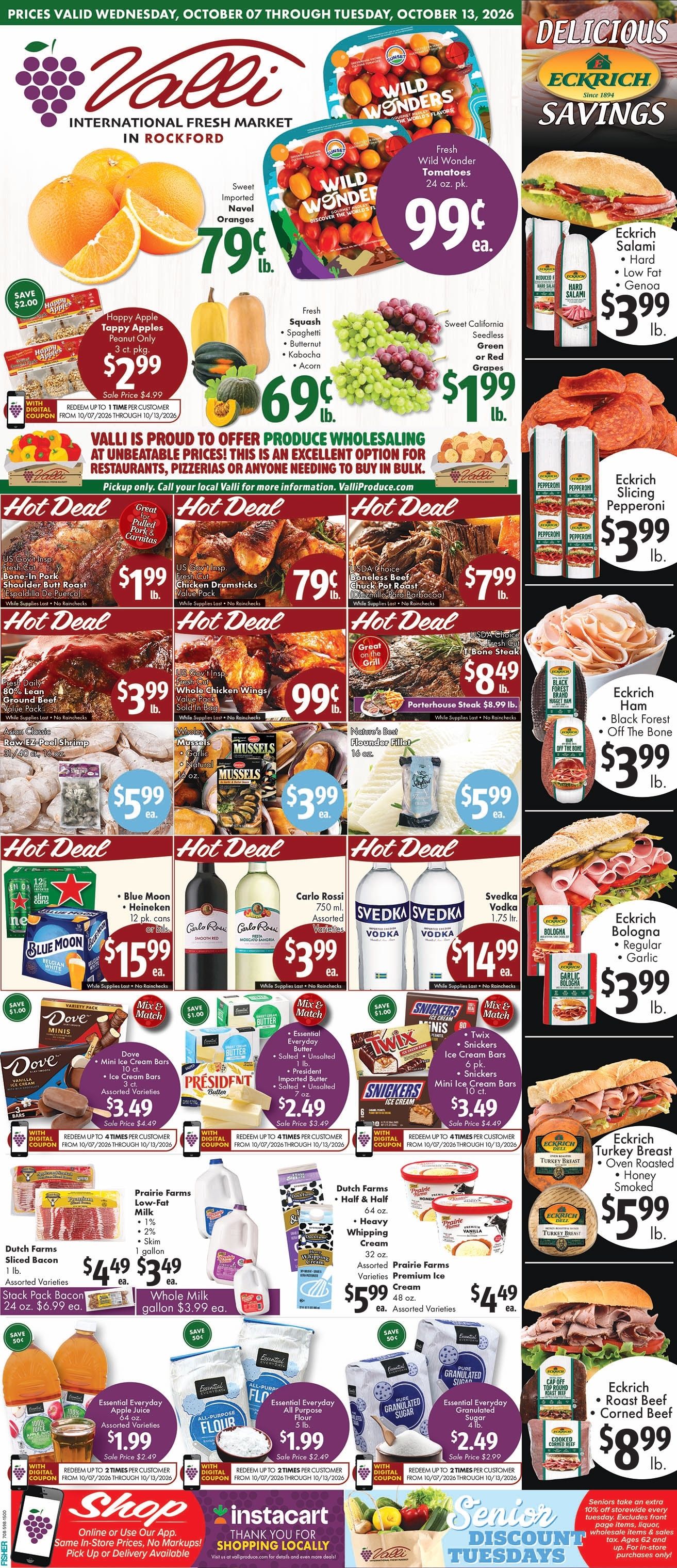 Valli Produce (Rockford, IL) Weekly Ad October 7 - 13, 2026