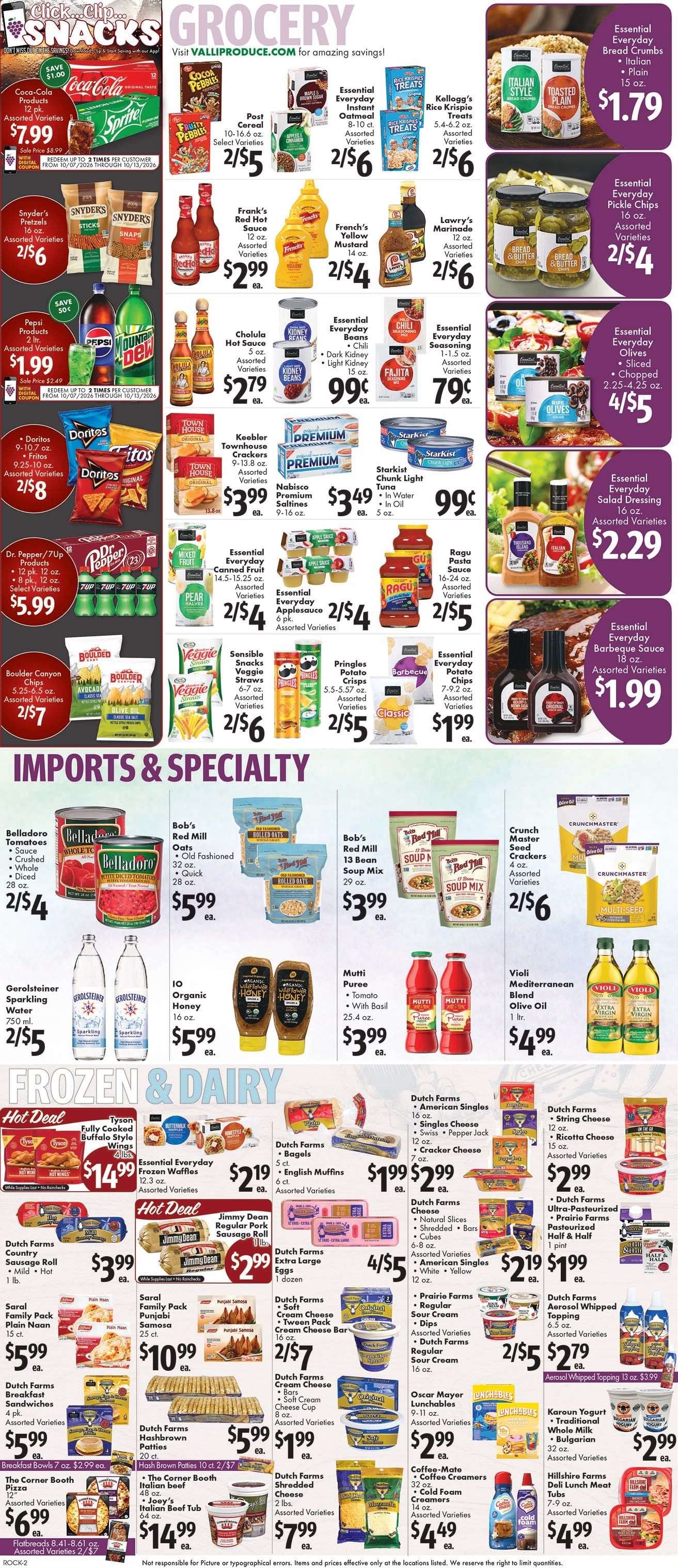 Valli Produce (Rockford, IL) Weekly Ad October 7 - 13, 2026