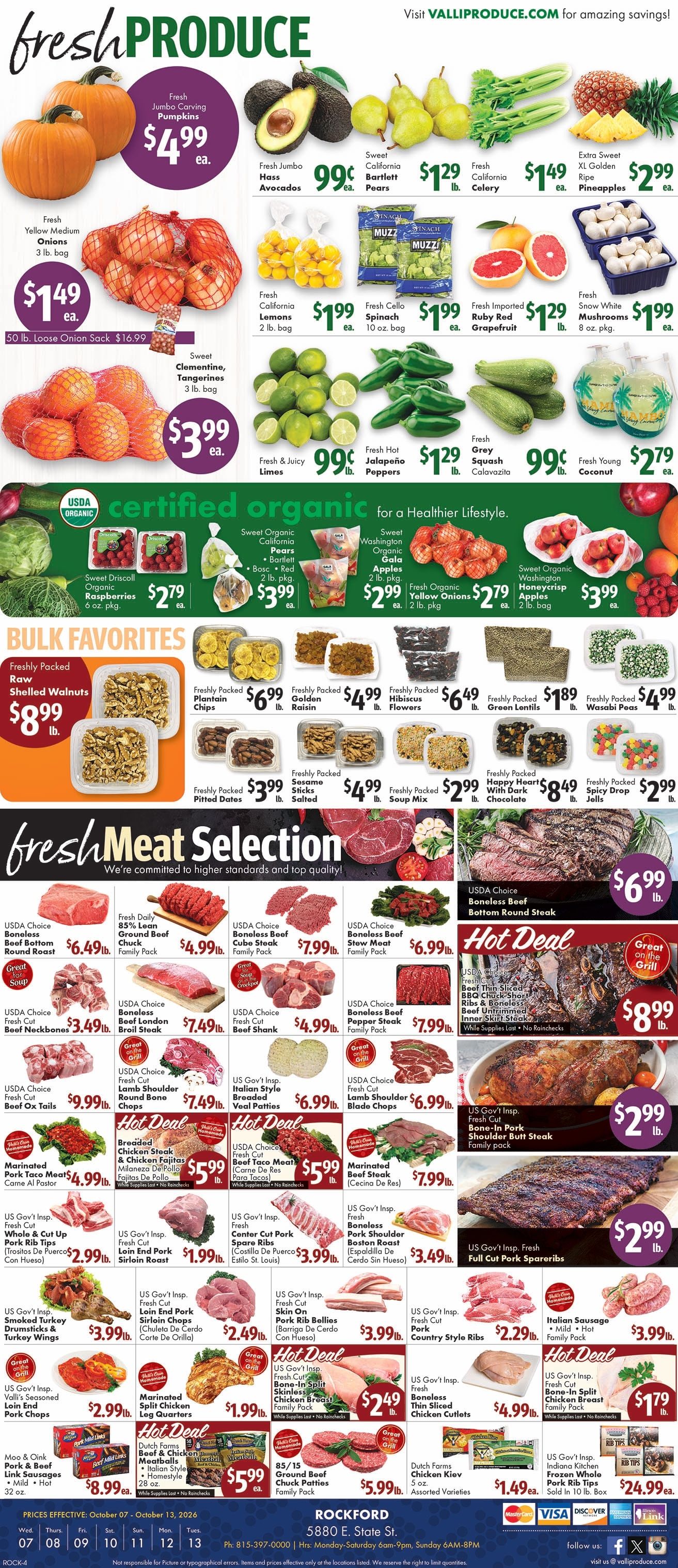 Valli Produce (Rockford, IL) Weekly Ad October 7 - 13, 2026