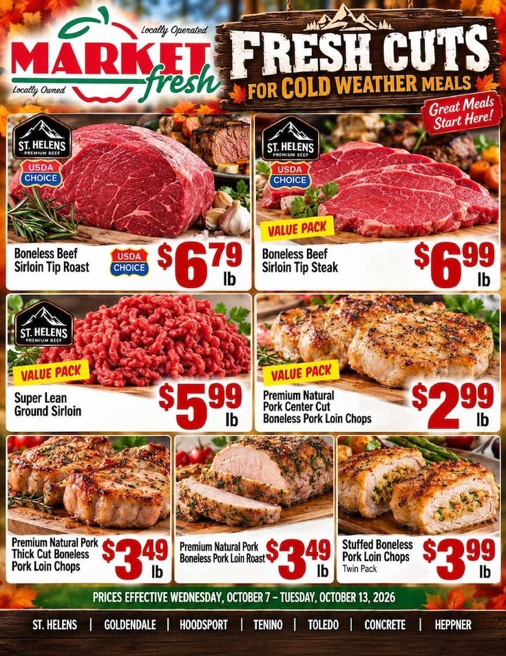 Goldendale Market Fresh Weekly Ad October 7 - 13, 2026