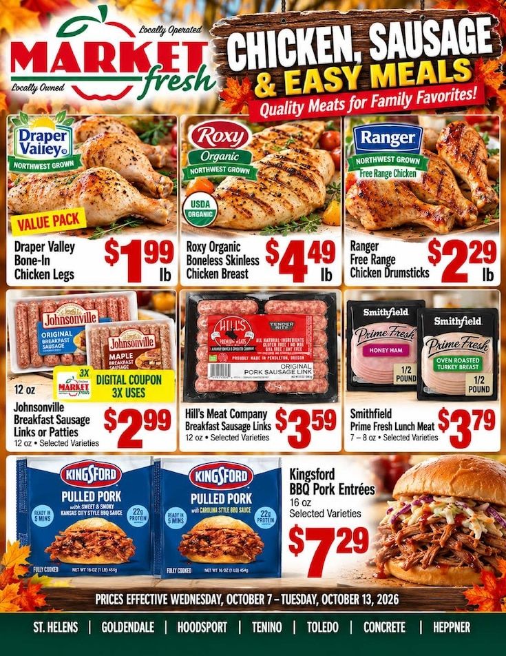Goldendale Market Fresh Weekly Ad October 7 - 13, 2026