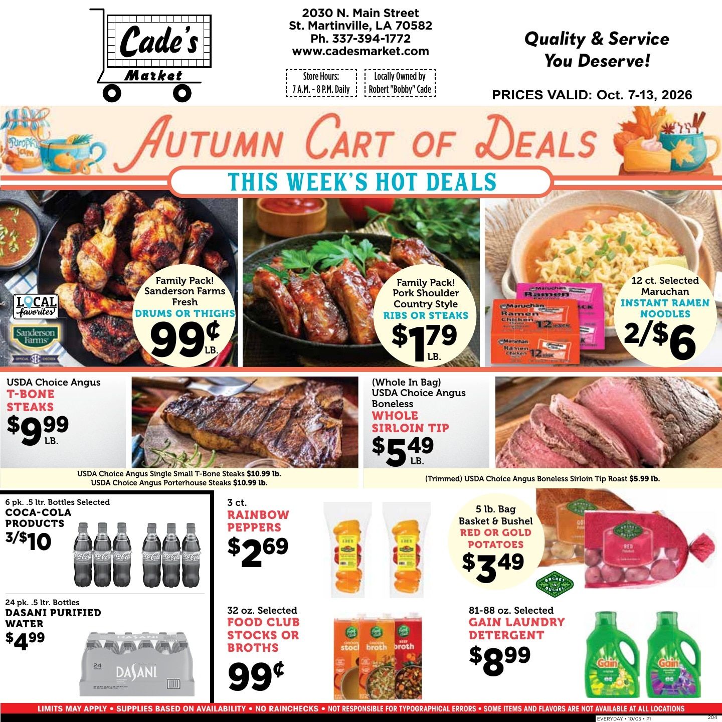 Cade's Market Weekly Ad October 7 - 13, 2026