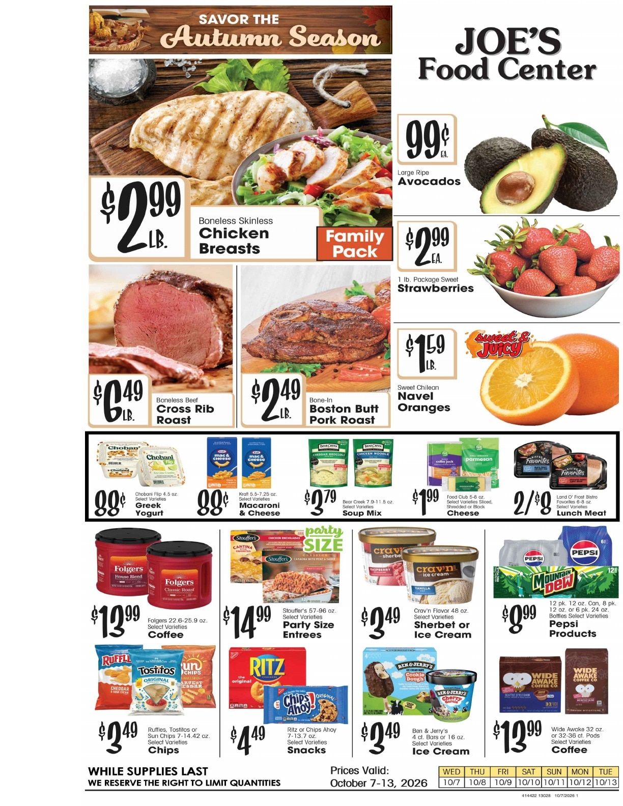 Joe's Food Center Weekly Ad October 7 - 13, 2026