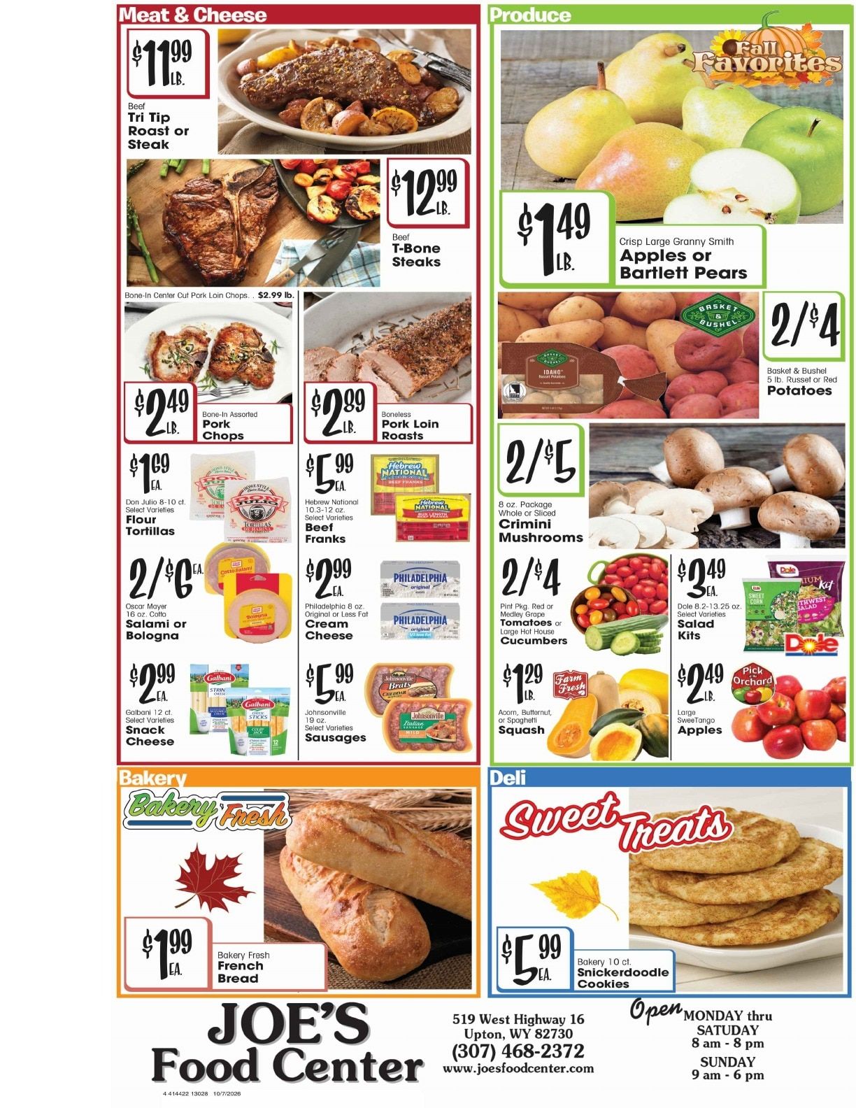 Joe's Food Center Weekly Ad October 7 - 13, 2026