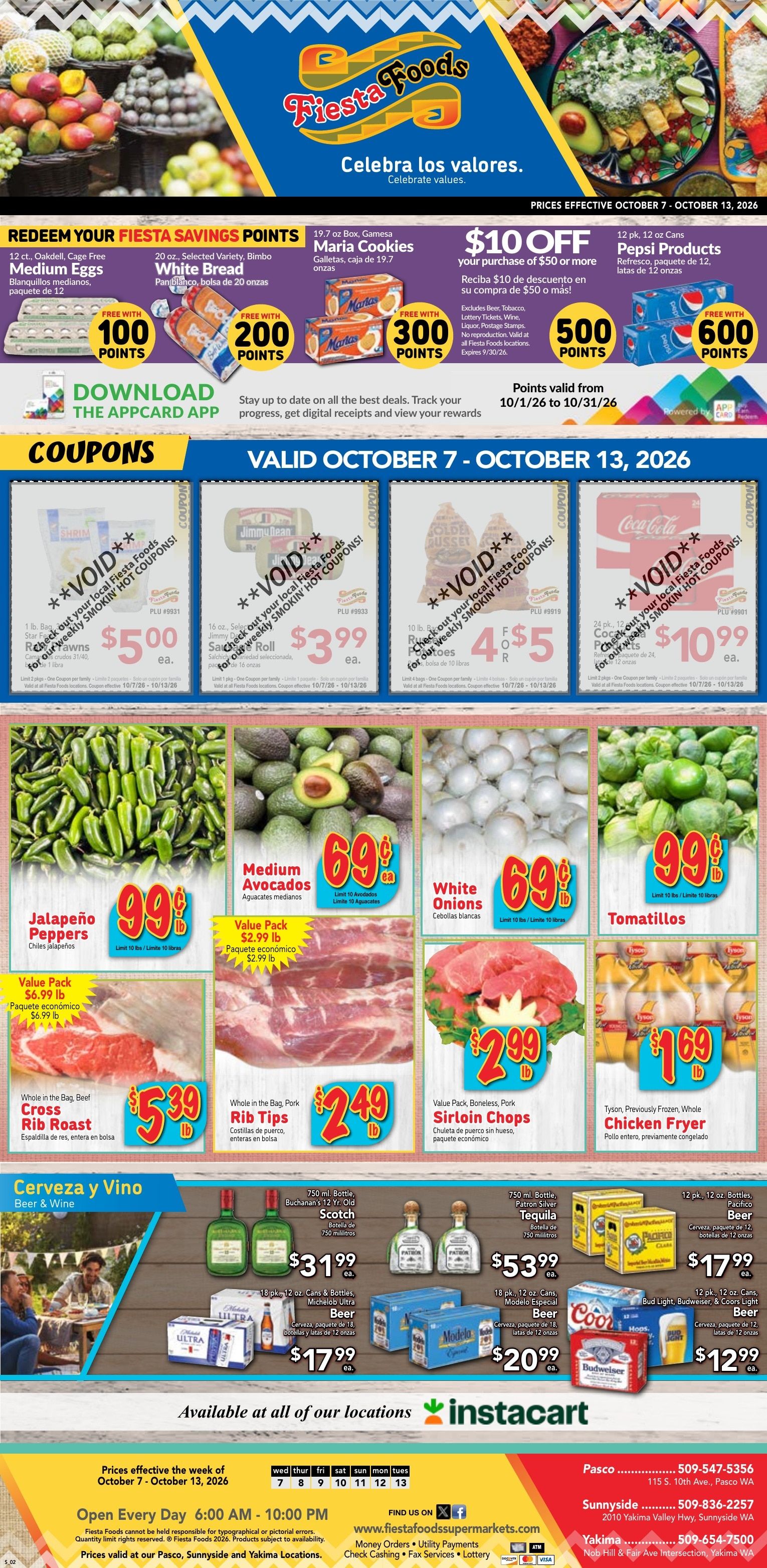 Fiesta Foods SuperMarkets Weekly Ad October 7 - 13, 2026