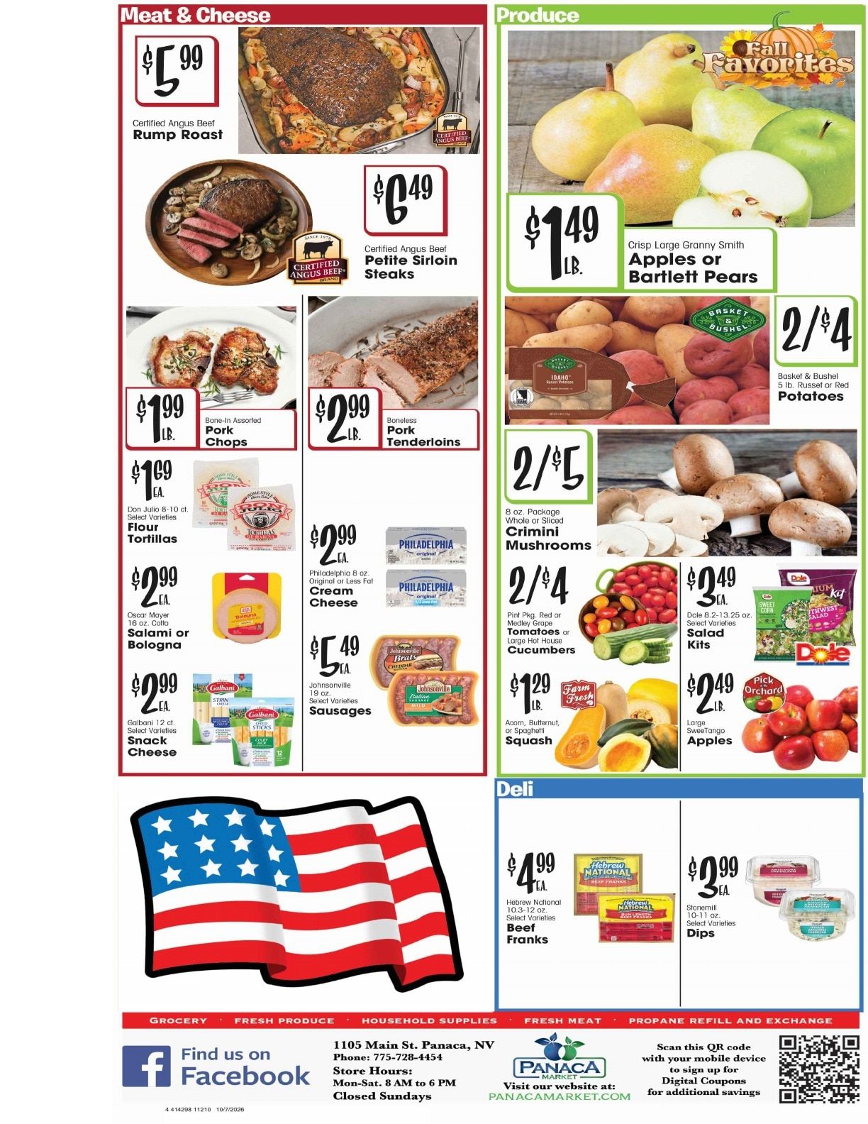 Panaca Market Weekly Ad October 7 - 13, 2026