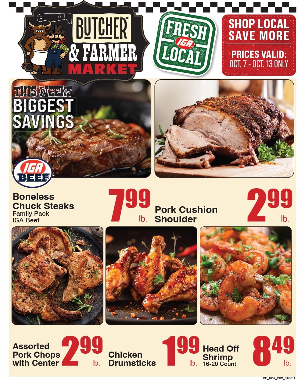 Butcher & Farmer Market Weekly Ad October 7 - 13, 2026