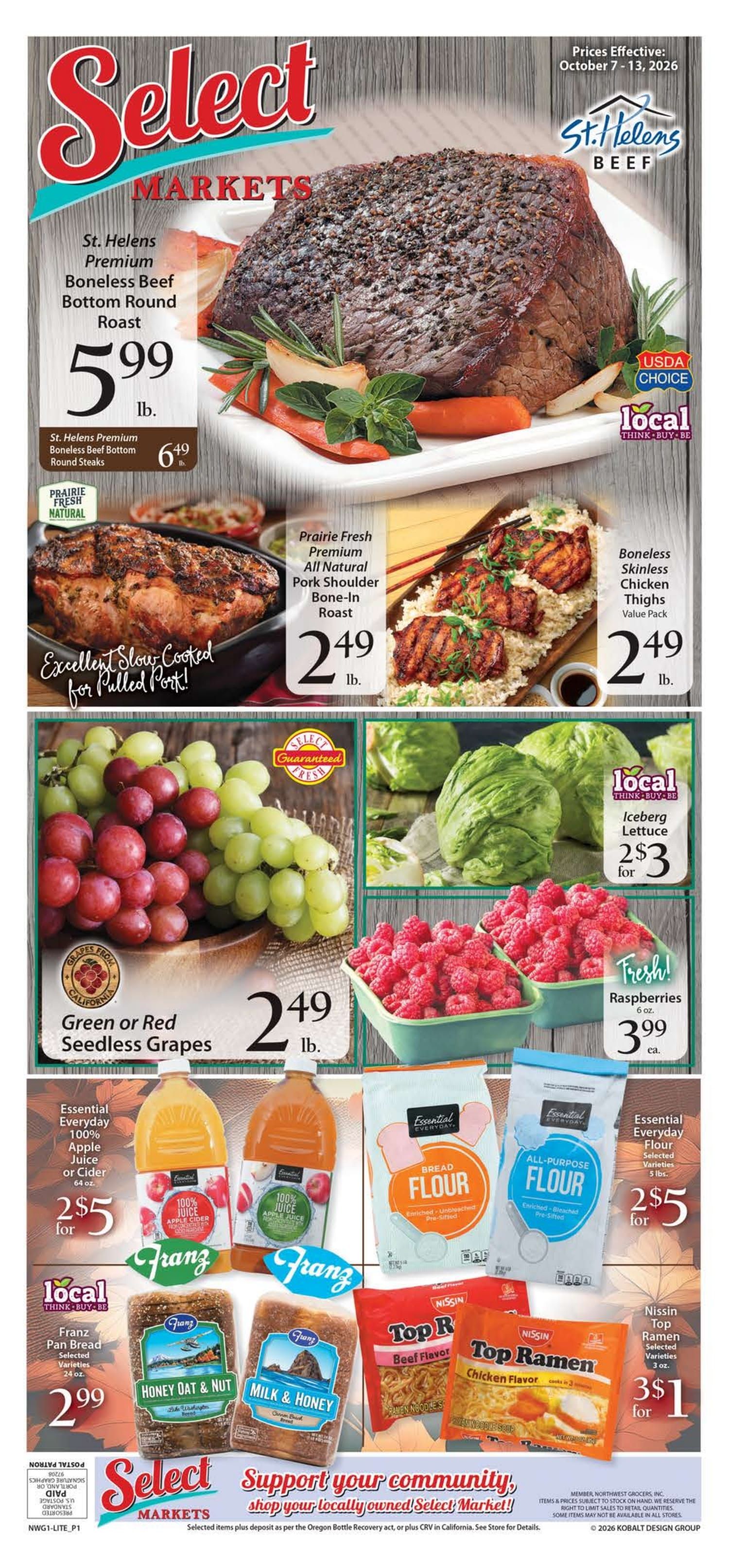 Okie's Select Market Weekly Ad October 7 - 13, 2026