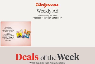 Walgreens (Cooper Landing Area, AK) Weekly Ad October 11 - 17, 2026