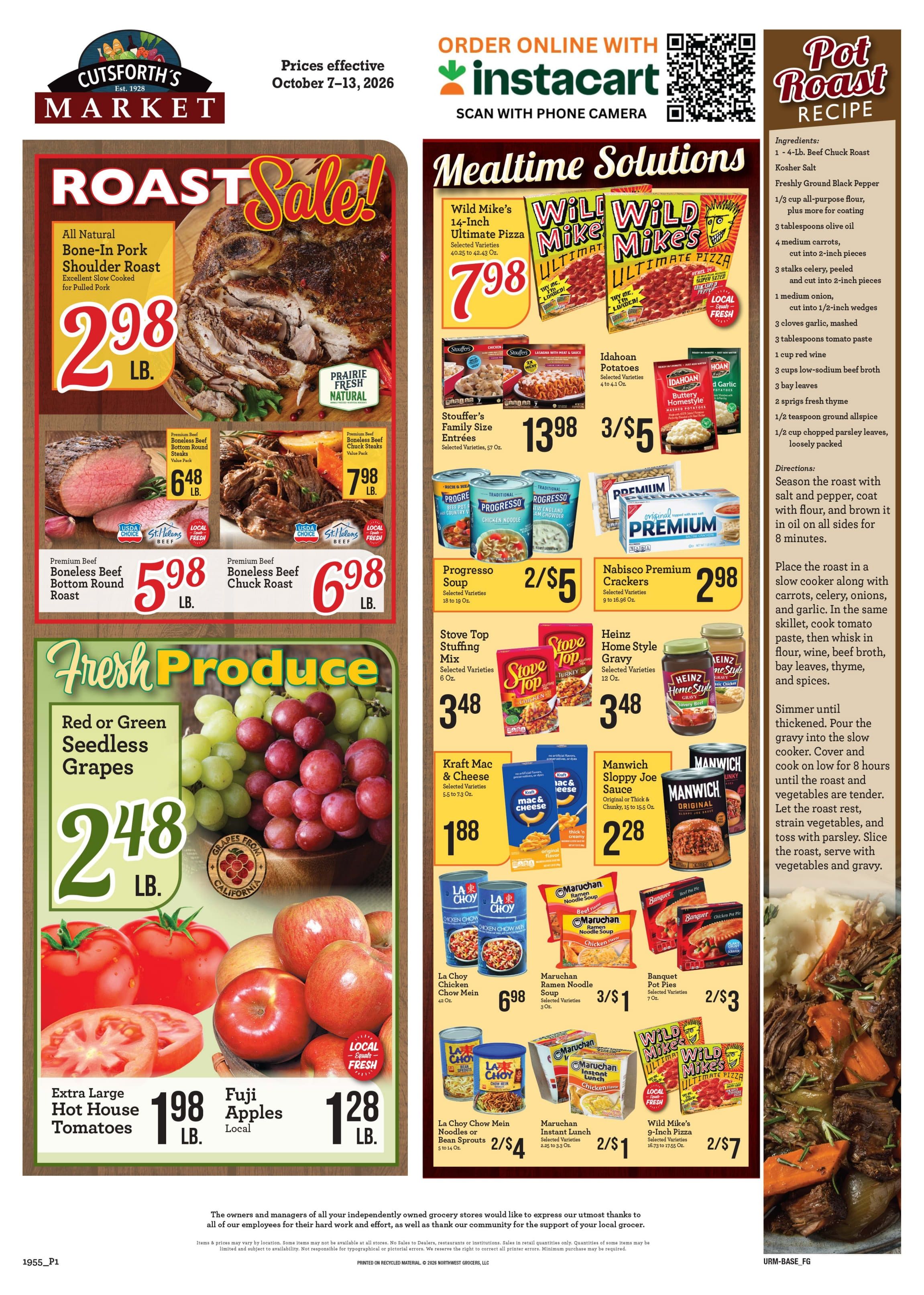 Cutsforth's Market Weekly Ad October 7 - 13, 2026