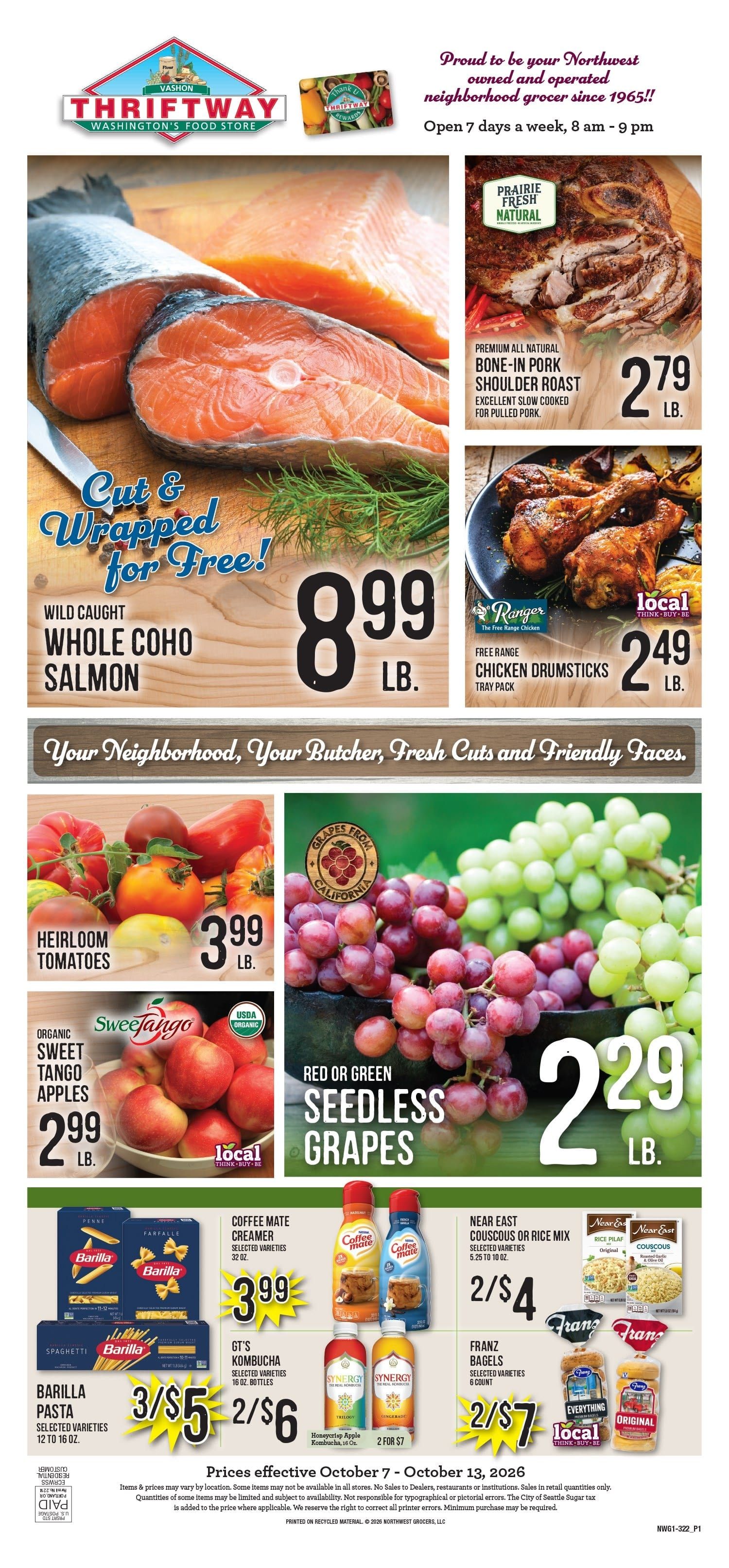 Vashon Thriftway Weekly Ad October 7 - 13, 2026
