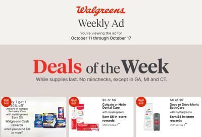 Walgreens Weekly Ad October 11 - 17, 2026