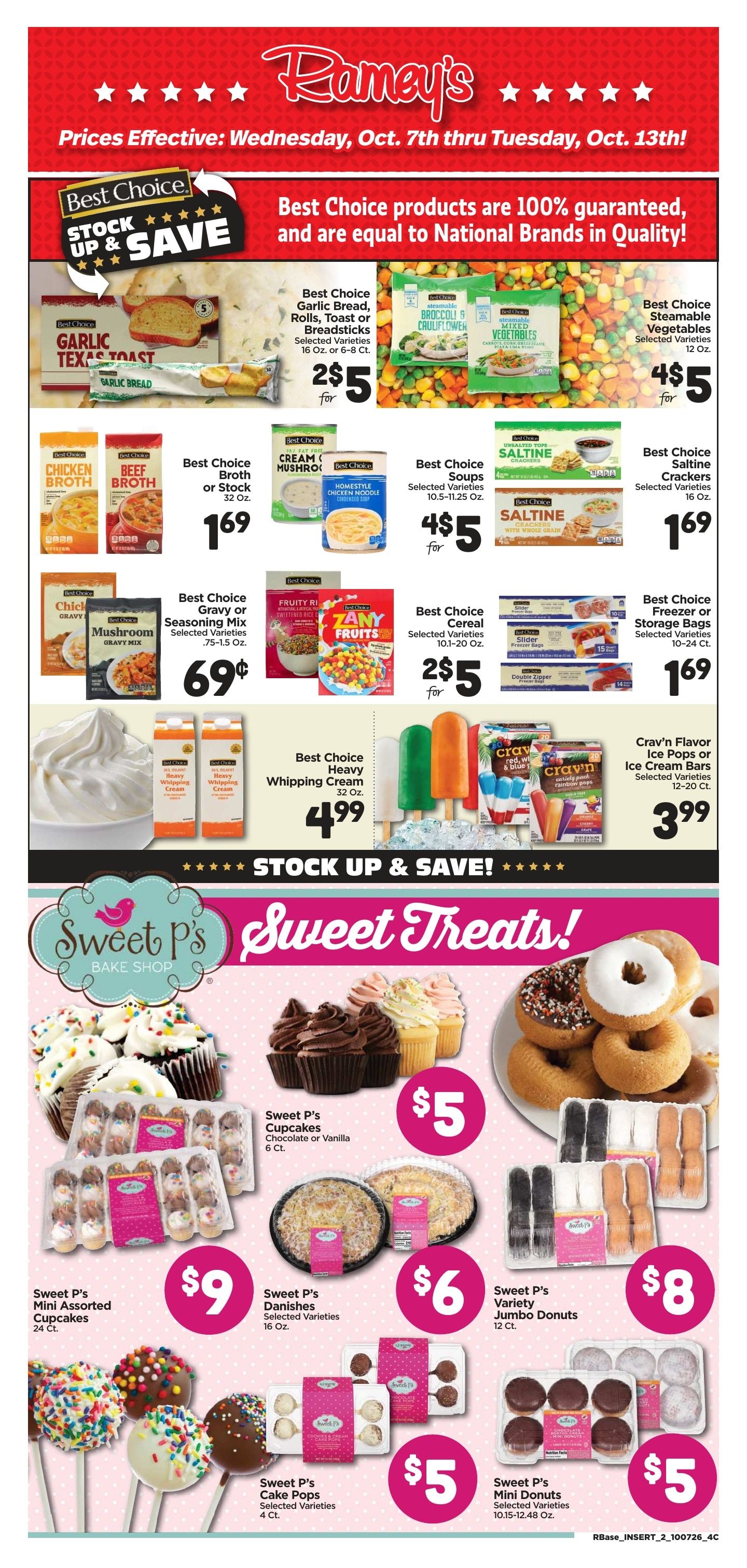 Ramey's (13561 St Stephens Ave, Chatom, AL) Weekly Ad October 7 - 13, 2026