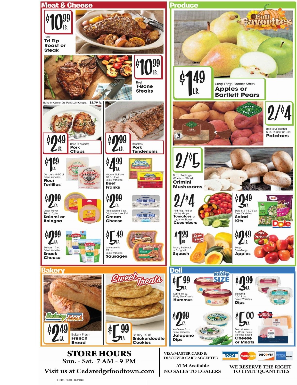 Cedaredge Foodtown (Cedaredge, CO) Weekly Ad October 7 - 13, 2026
