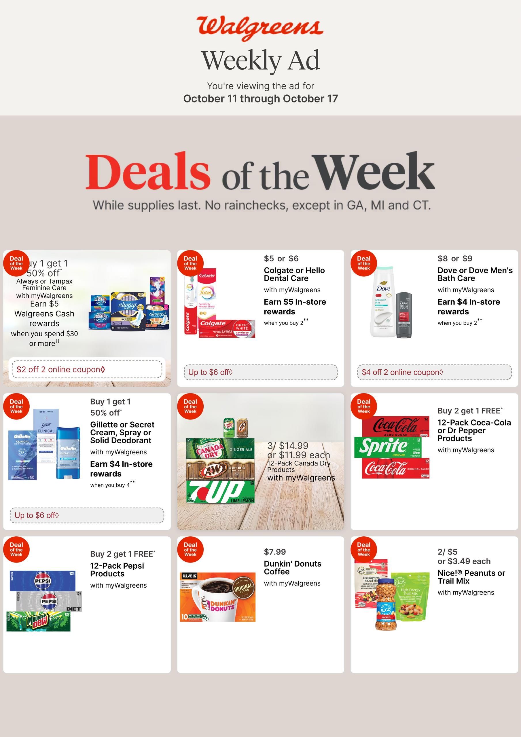Walgreens (Averill Park Area, NY) Weekly Ad October 11 - 17, 2026