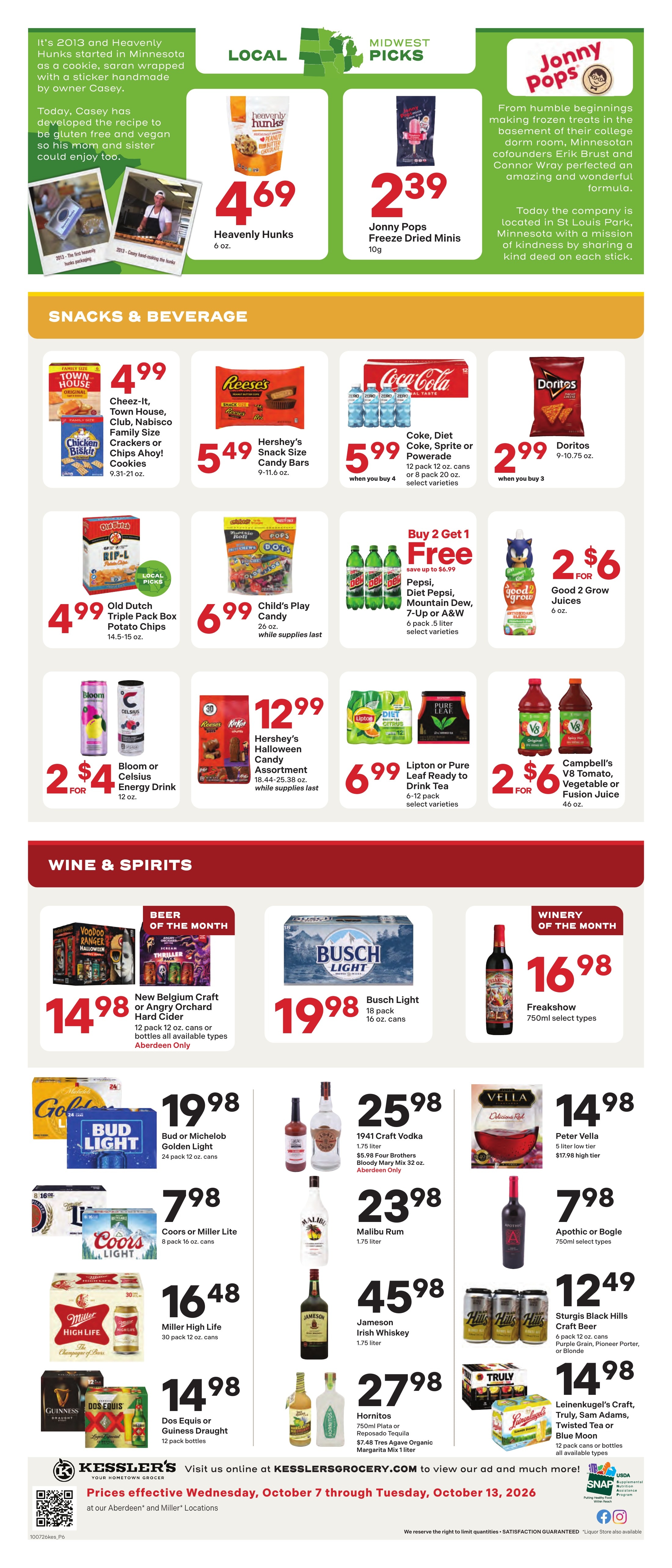 Kessler's Grocery Weekly Ad October 7 - 13, 2026