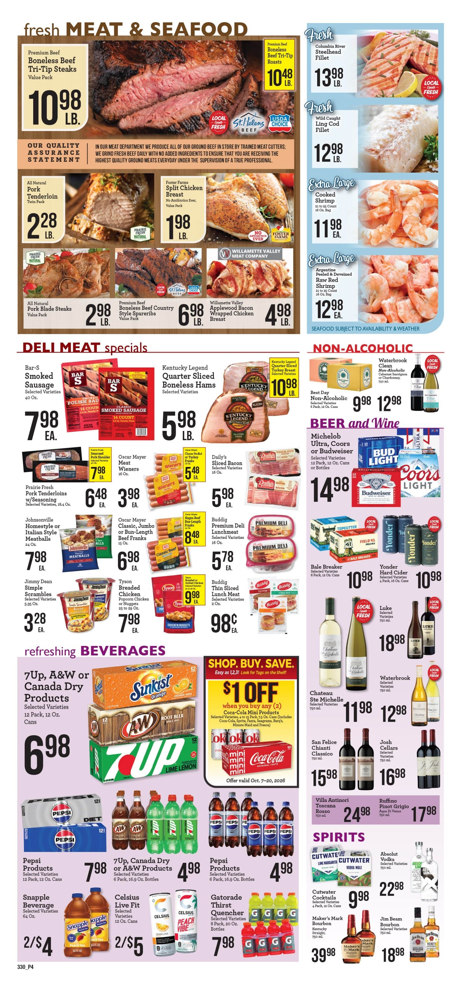 A & J Select Market Weekly Ad October 7 - 13, 2026