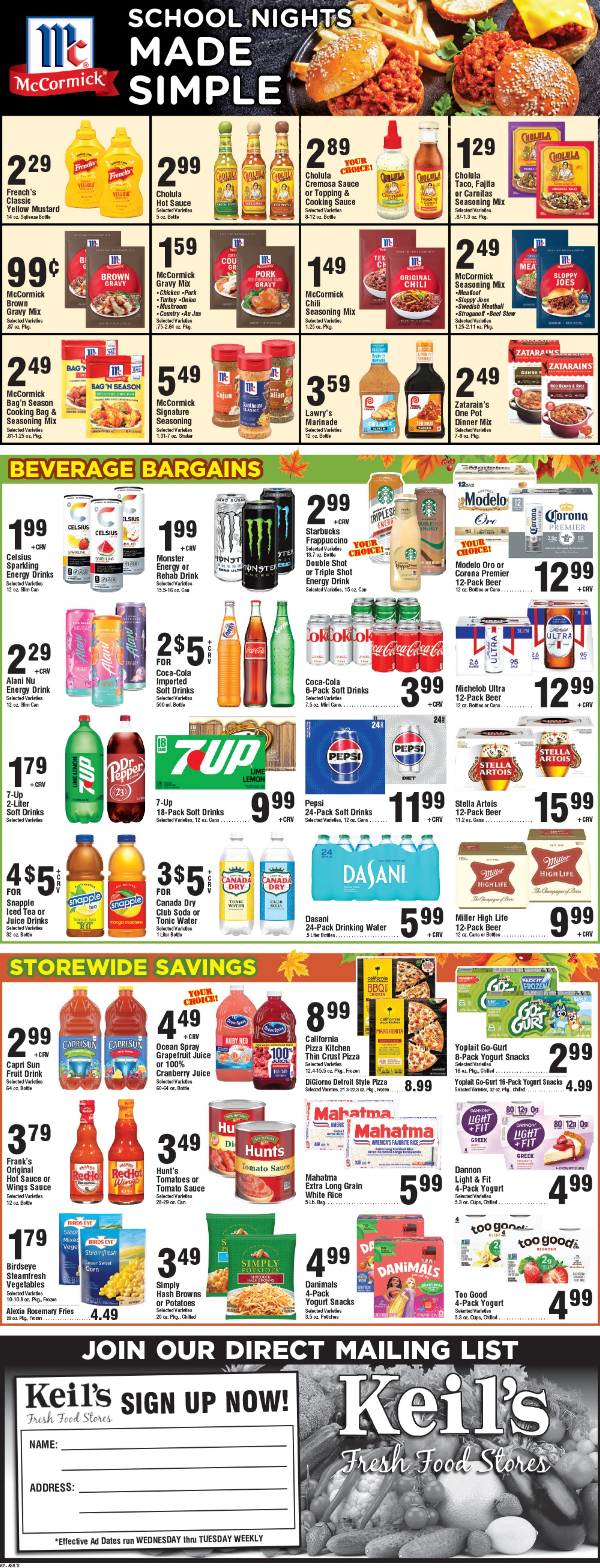 Keil's Fresh Food Stores (San Diego, CA) Weekly Ad October 7 - 13, 2026