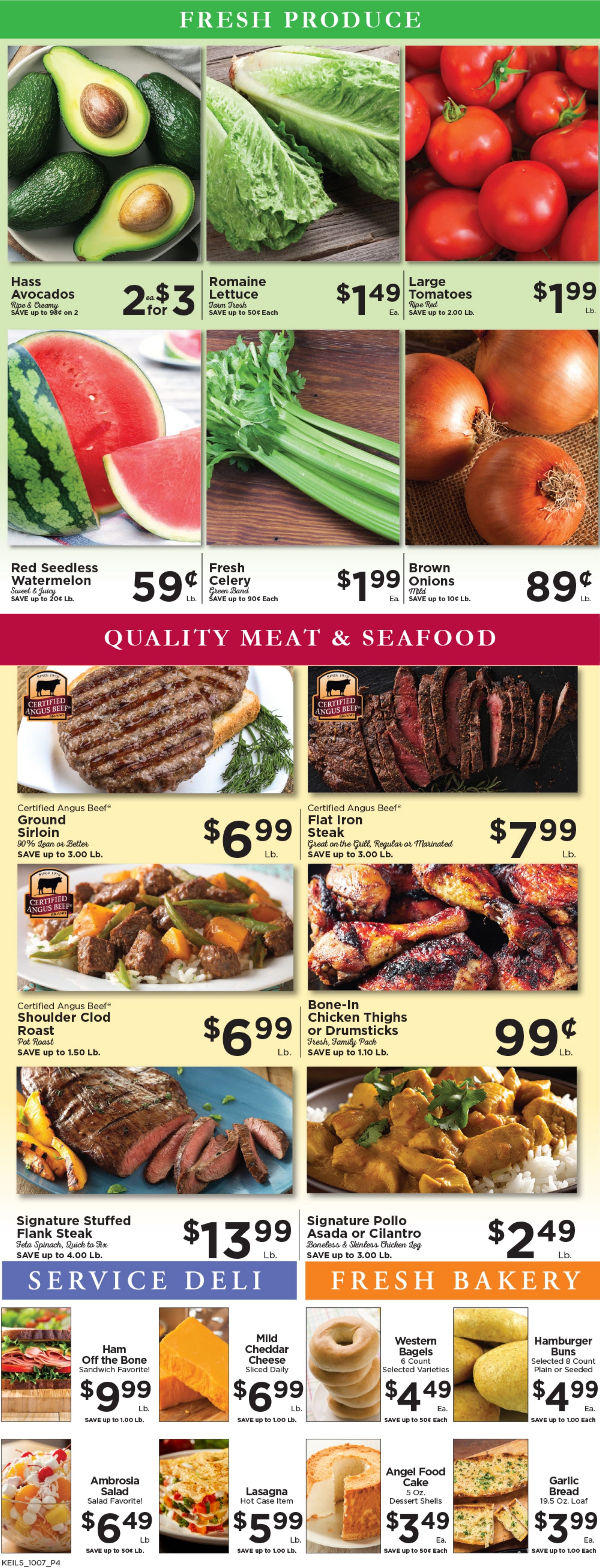 Keil's Fresh Food Stores (San Diego, CA) Weekly Ad October 7 - 13, 2026