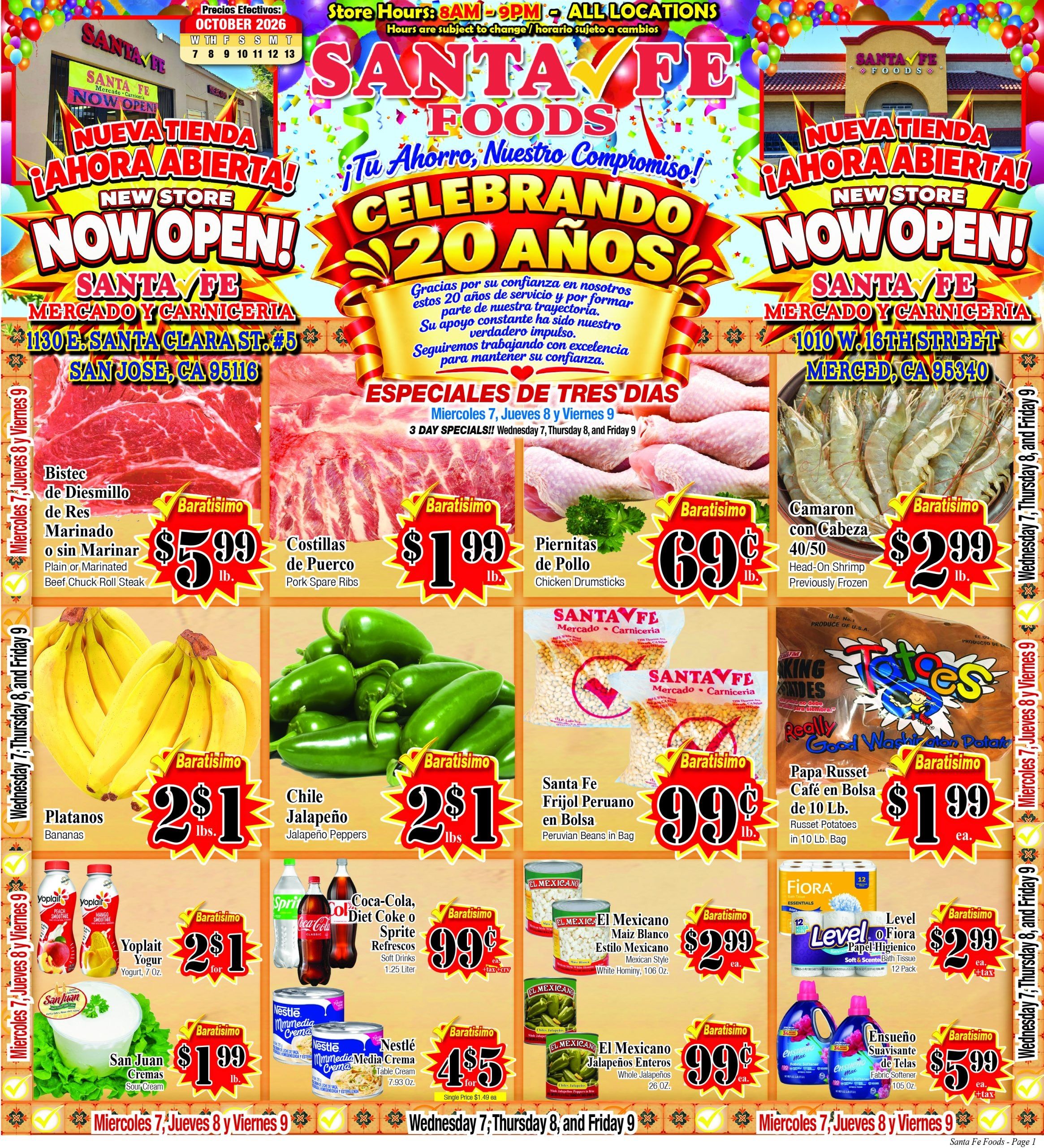 Santa Fe Foods Weekly Ad October 7 - 13, 2026