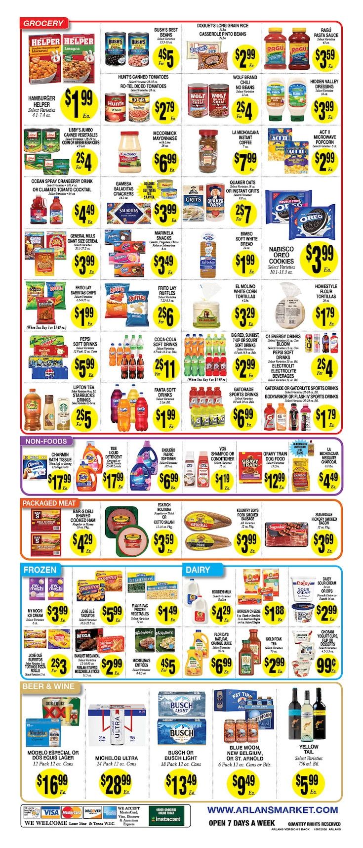 Arlan's Market (Cameron and other locations, TX) Weekly Ad October 7 - 13, 2026