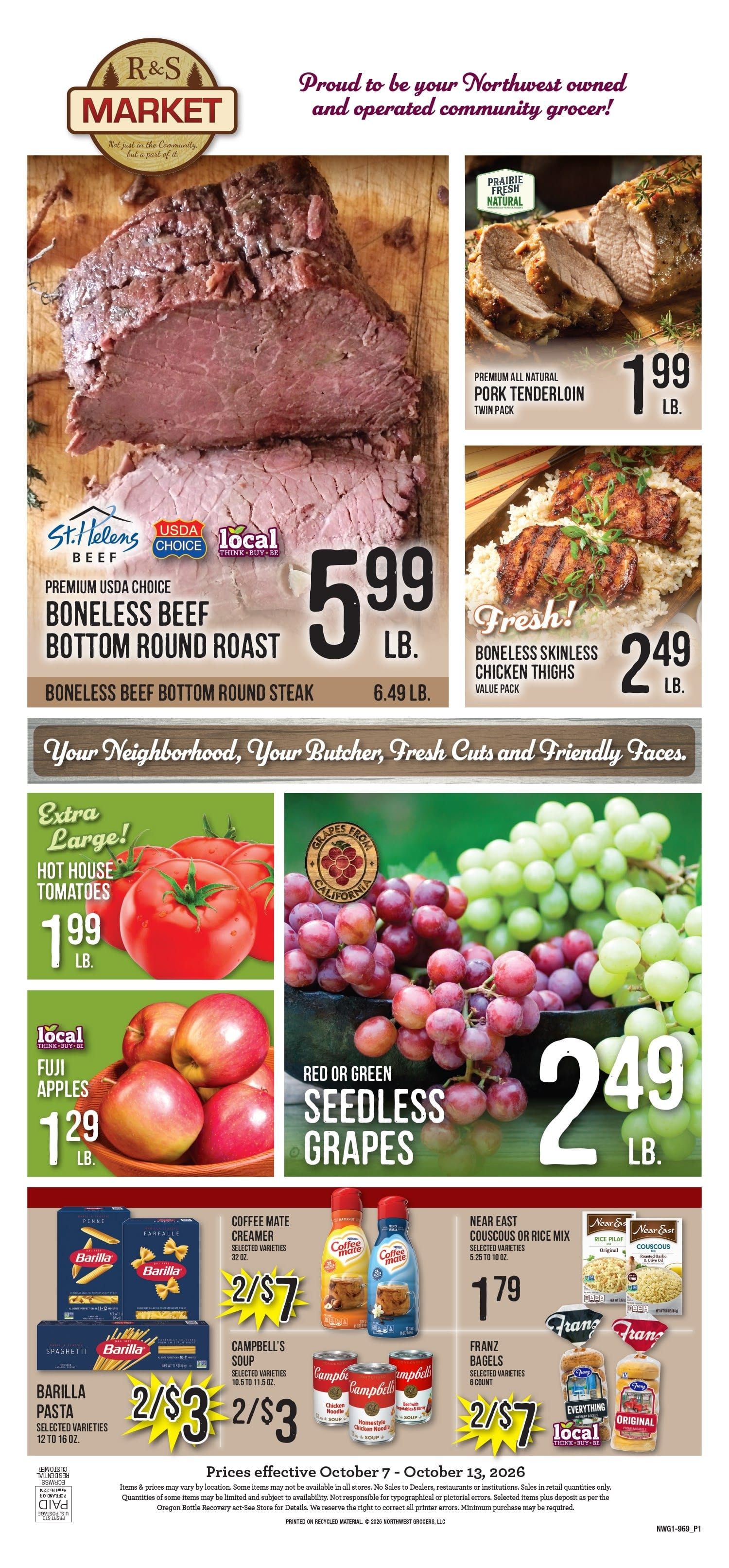 R&S Market Weekly Ad October 7 - 13, 2026