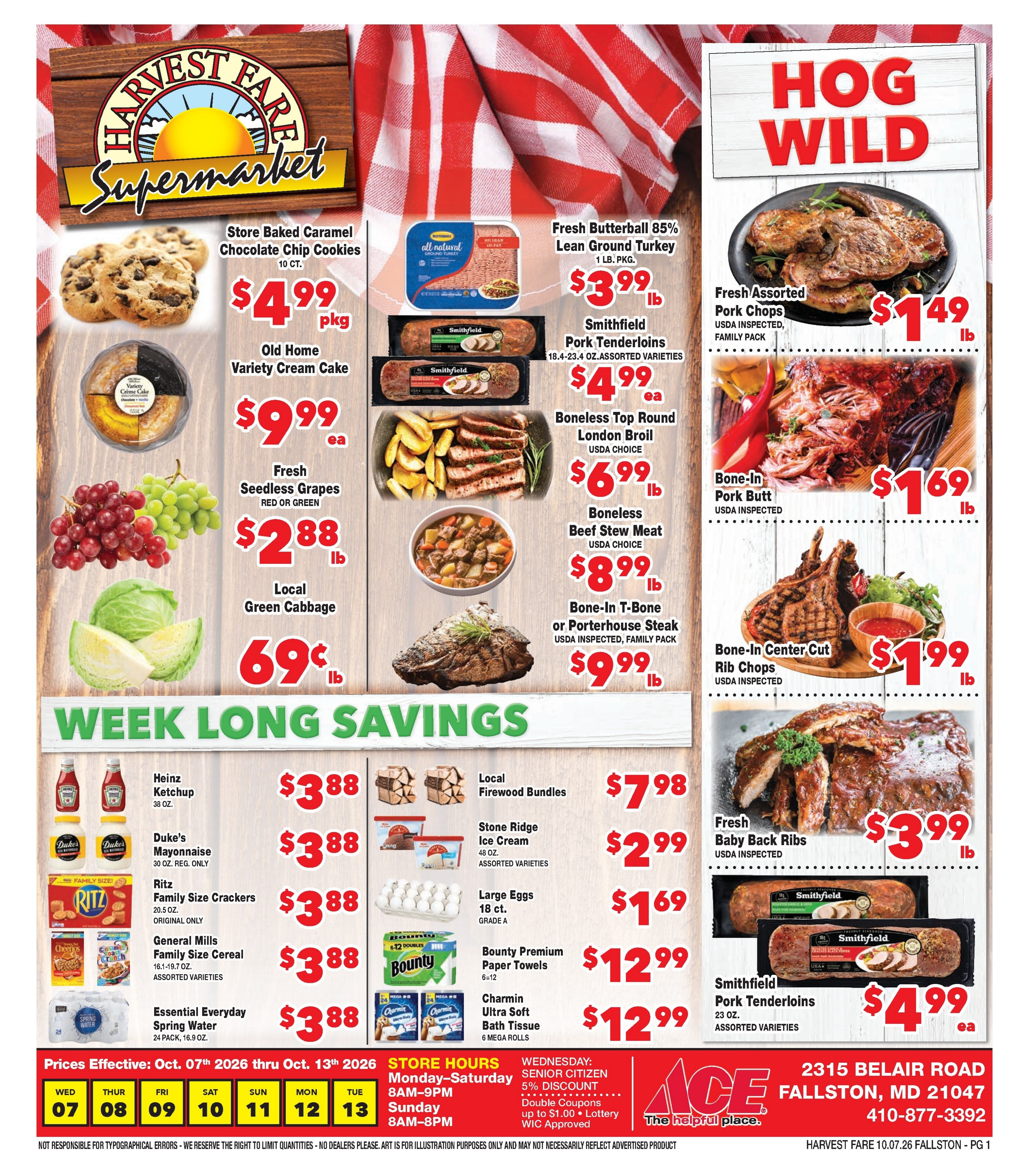 Harvest Fare (Fallston, MD) Weekly Ad October 7 - 13, 2026
