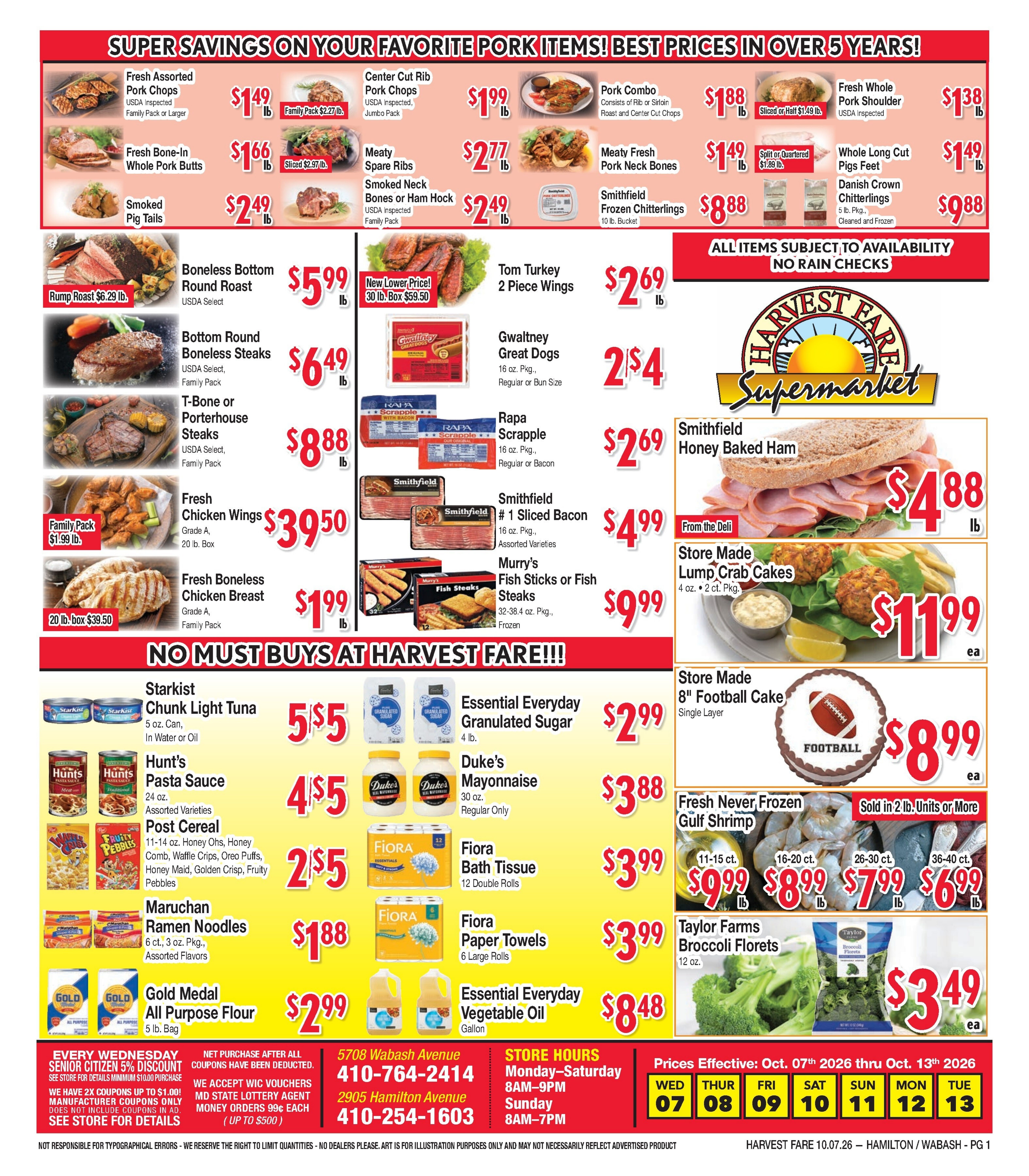 Harvest Fare (Maryland) Weekly Ad October 7 - 13, 2026