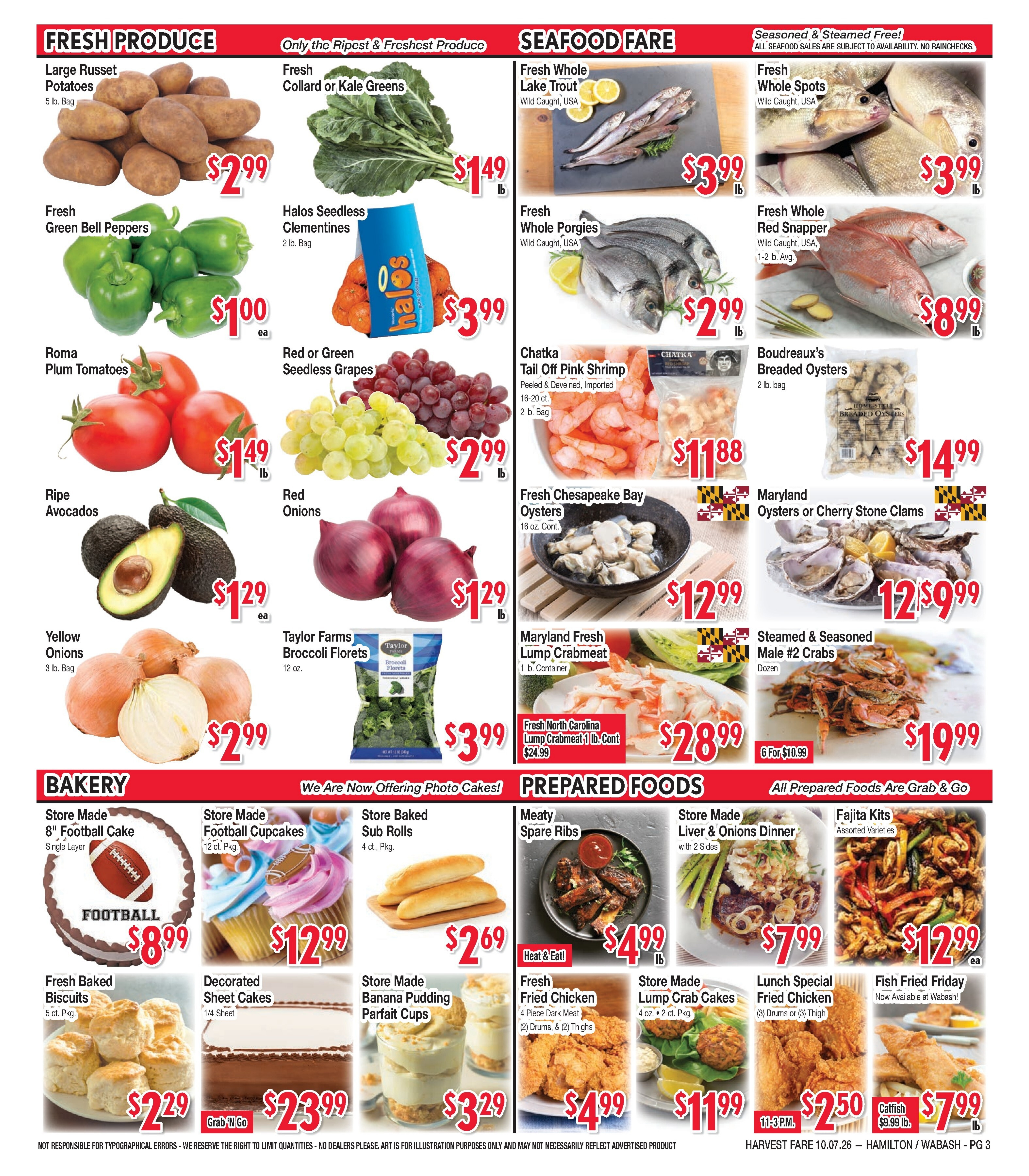 Harvest Fare (Maryland) Weekly Ad October 7 - 13, 2026